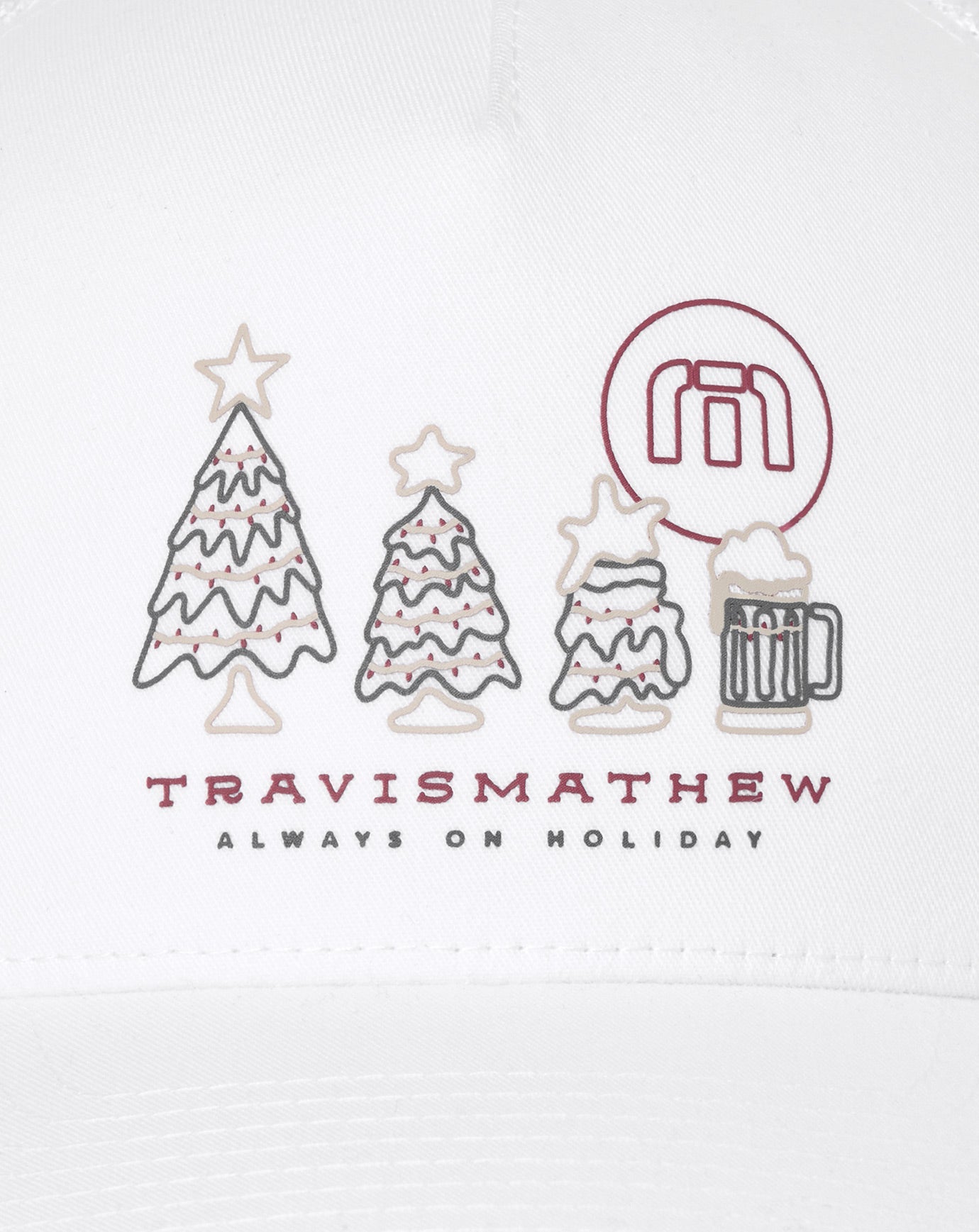 TravisMathew Gifting Snapback Hat - White