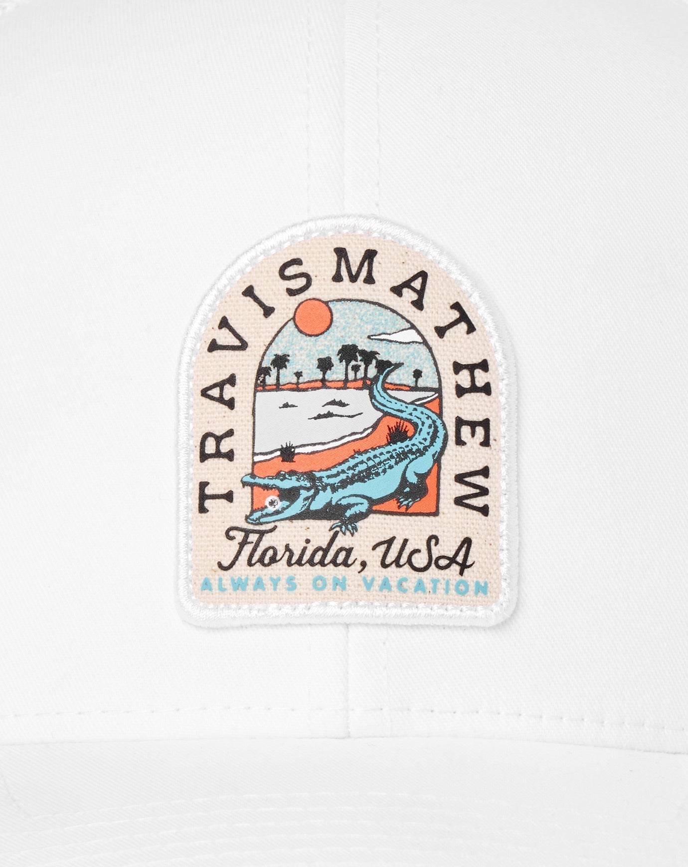TravisMathew Gator Glade Snapback Hat - White