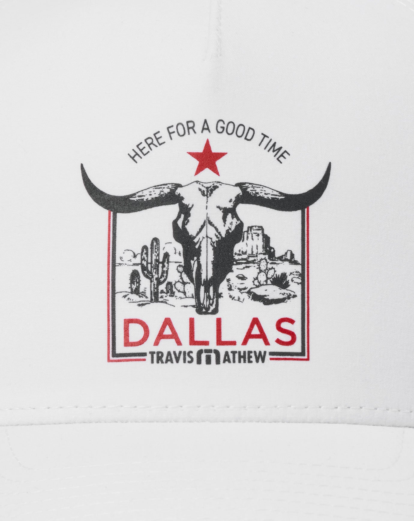 TravisMathew Down South Dallas Snapback Hat - White