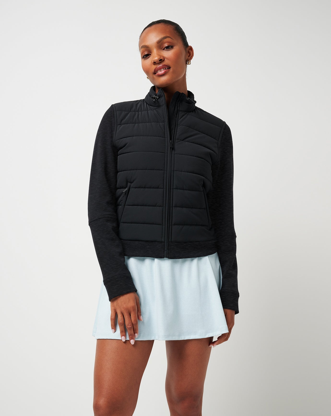 TravisMathew Skyloft Soft Espresso Martini Full Zip - Heather Black