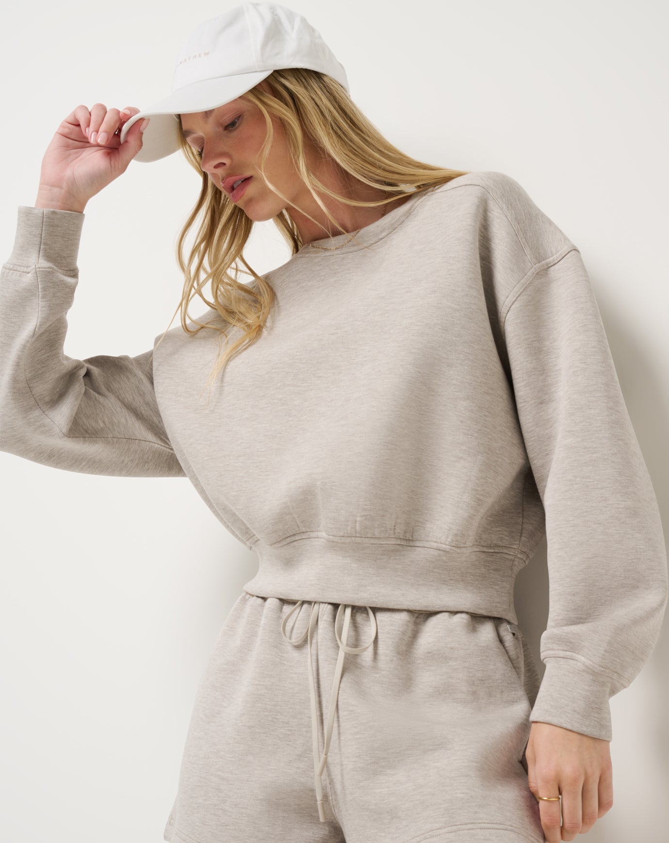TravisMathew Cloudscape Pullover - Heather Savannah Tan
