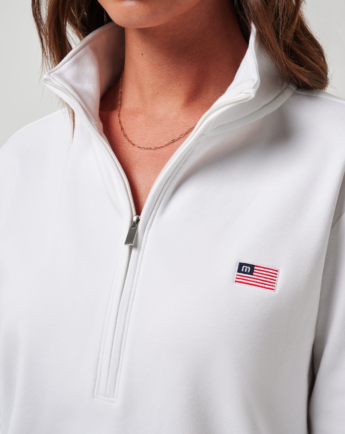 TravisMathew Tasmin Half Zip - White