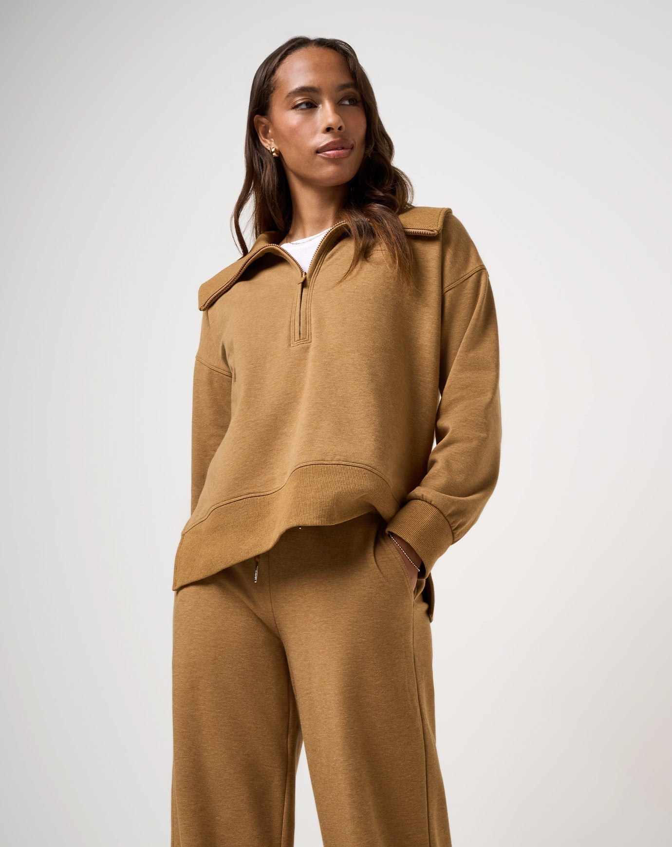 TravisMathew Save The Day Cloud Half Zip 2.0 - Heather Spice