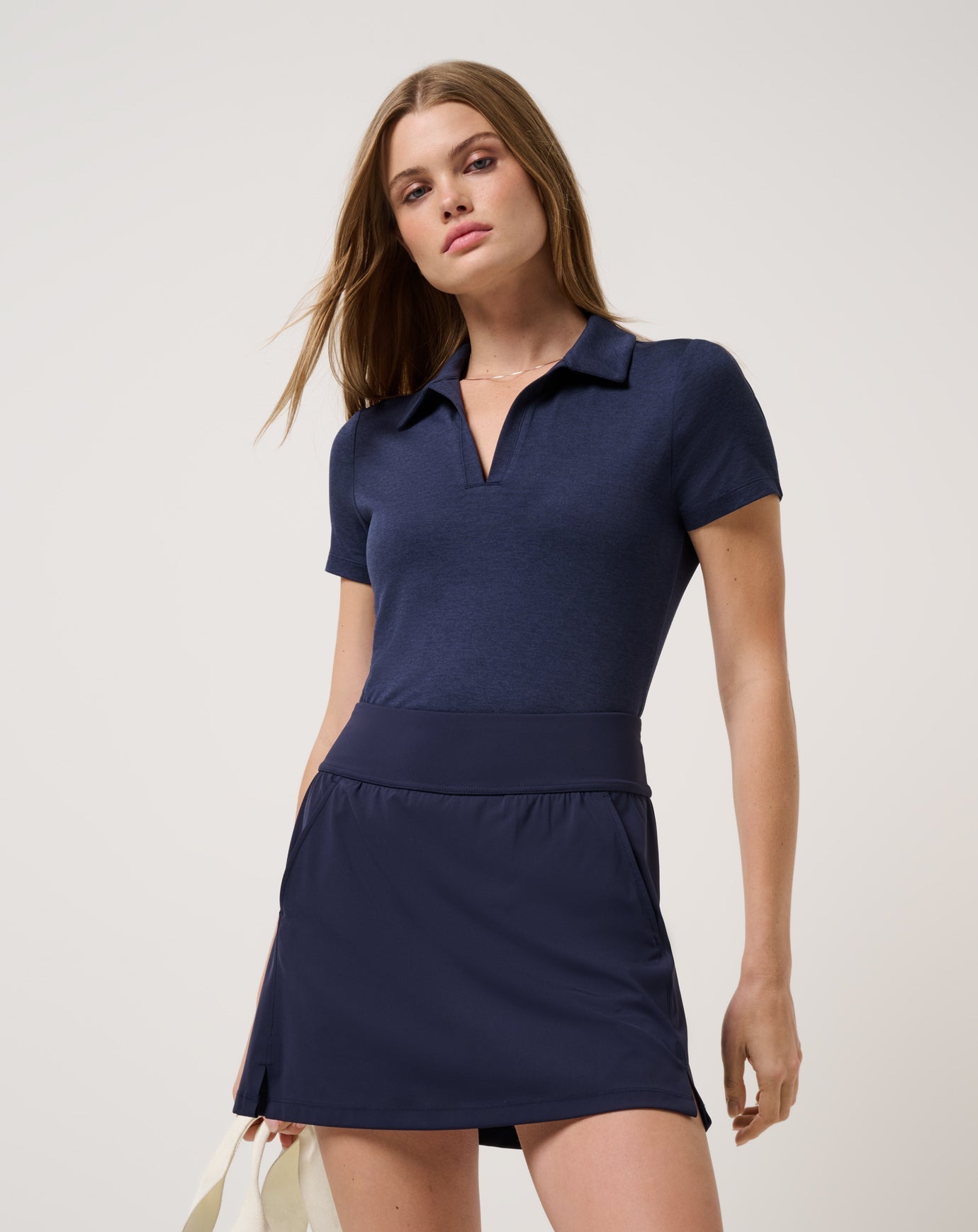 TravisMathew Skyloft Light Polo - Heather Navy Blazer