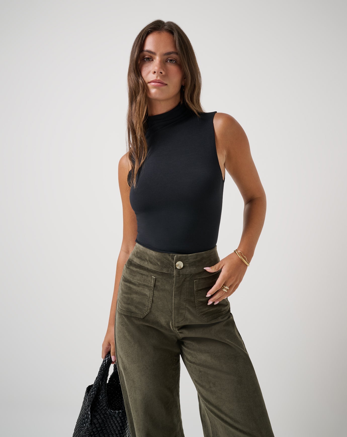 TravisMathew Captivate Mock Neck Top - Black