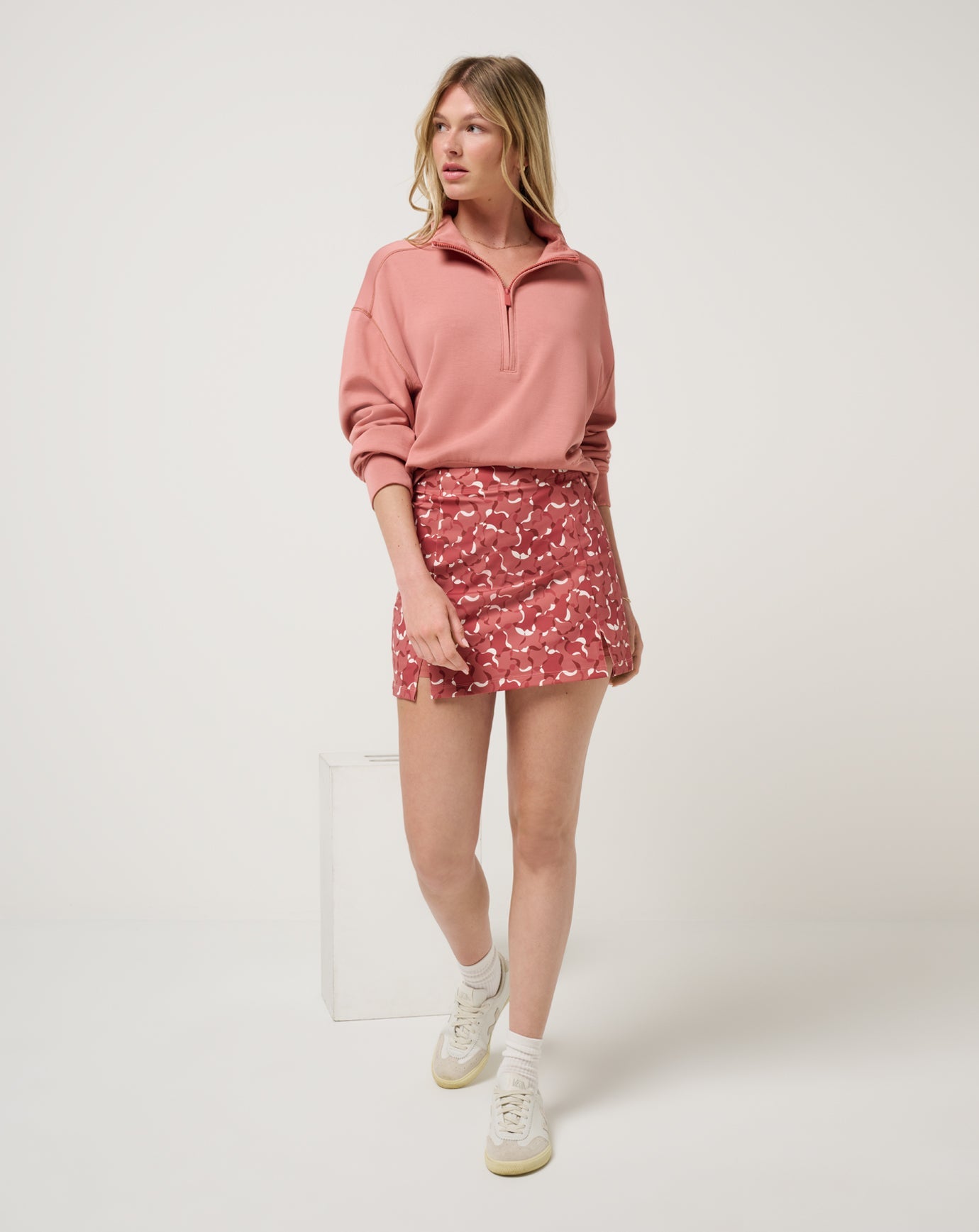 TravisMathew Skyloft Soft Echo Half Zip - Brick Dust