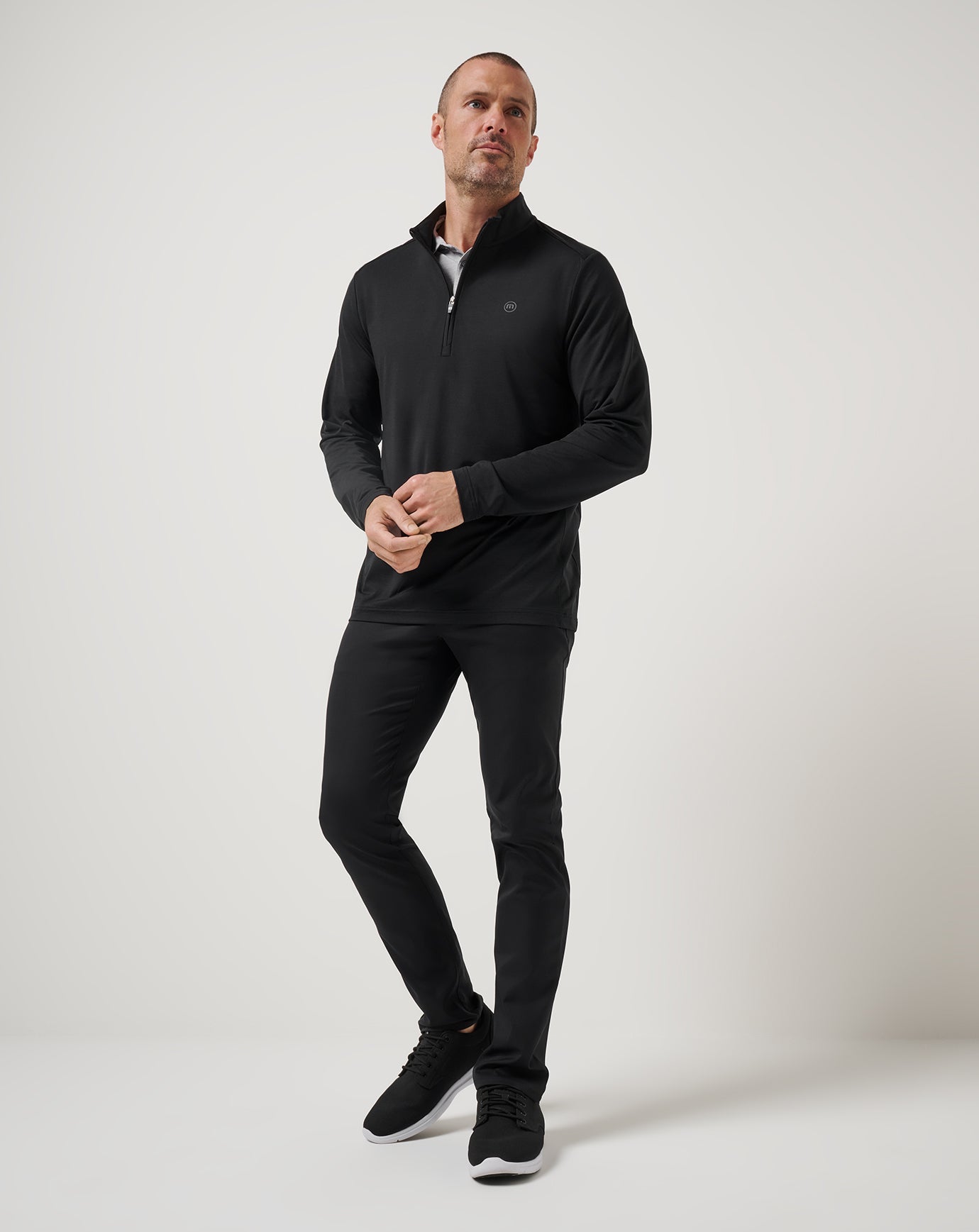 TravisMathew Heater Pro Quarter Zip - Black