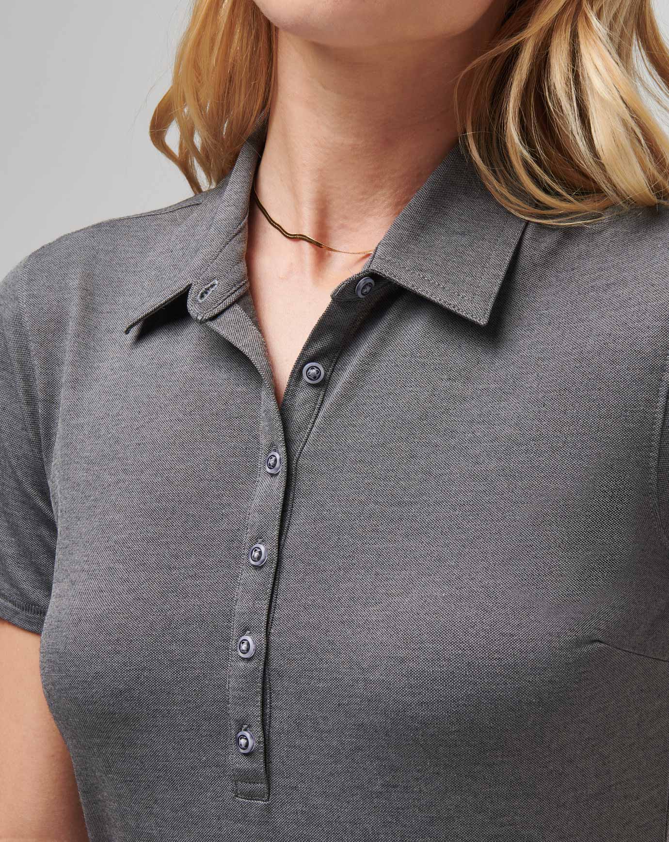 TravisMathew Featherweight Active Polo - Heather Black