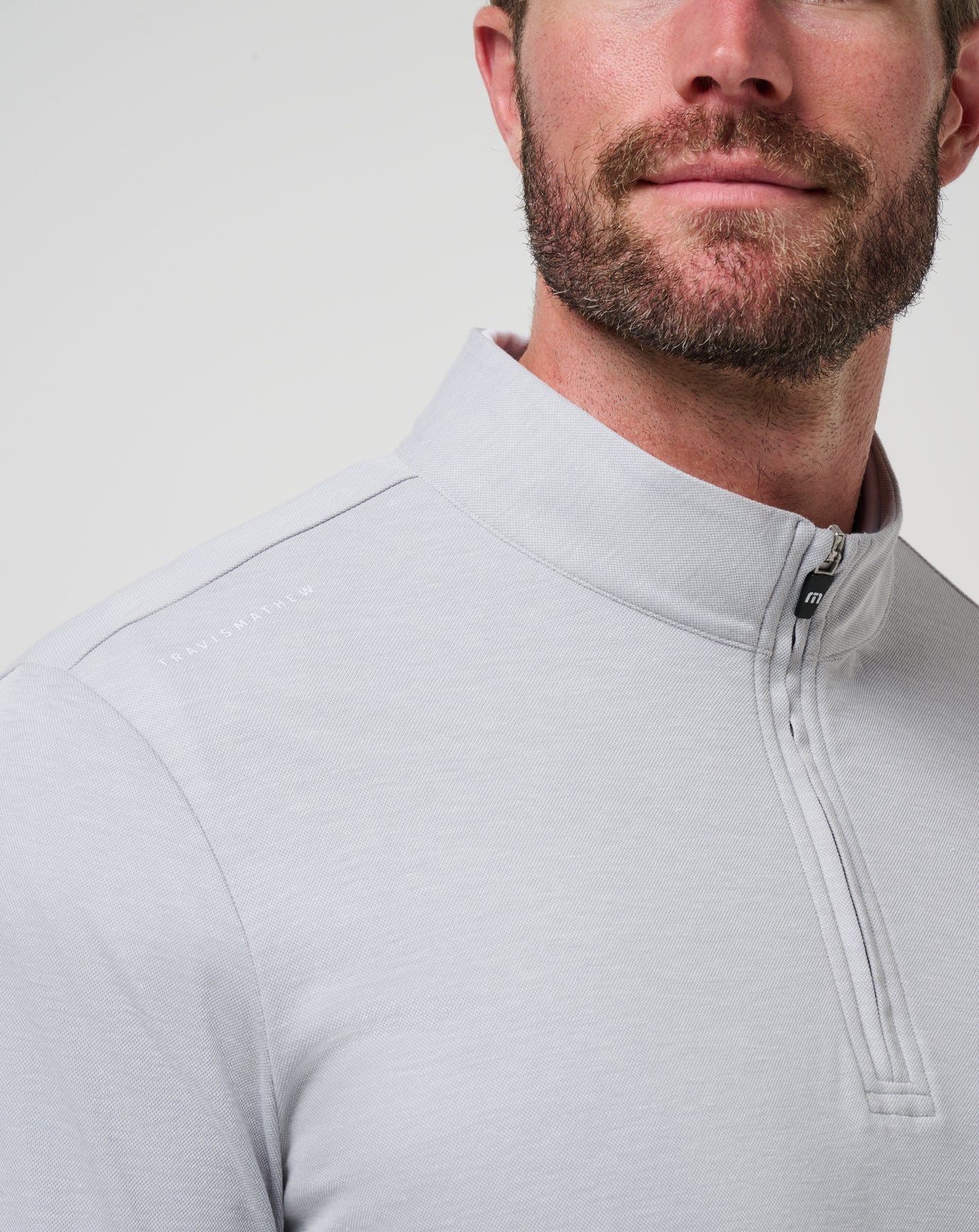 TravisMathew Alabama Time To Tailgate Quarter Zip - Heather Grey
