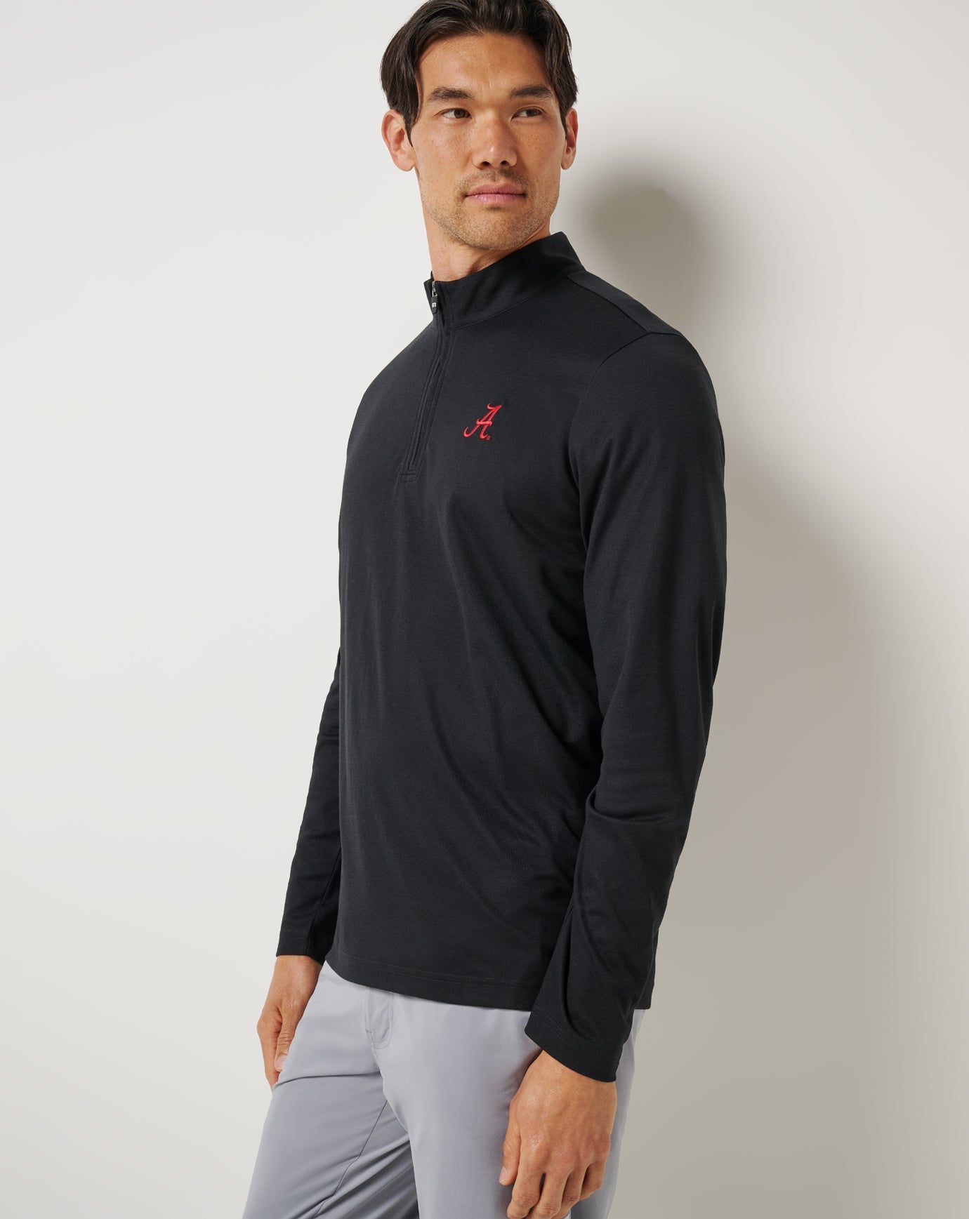 TravisMathew Alabama Time To Tailgate Quarter Zip - Black