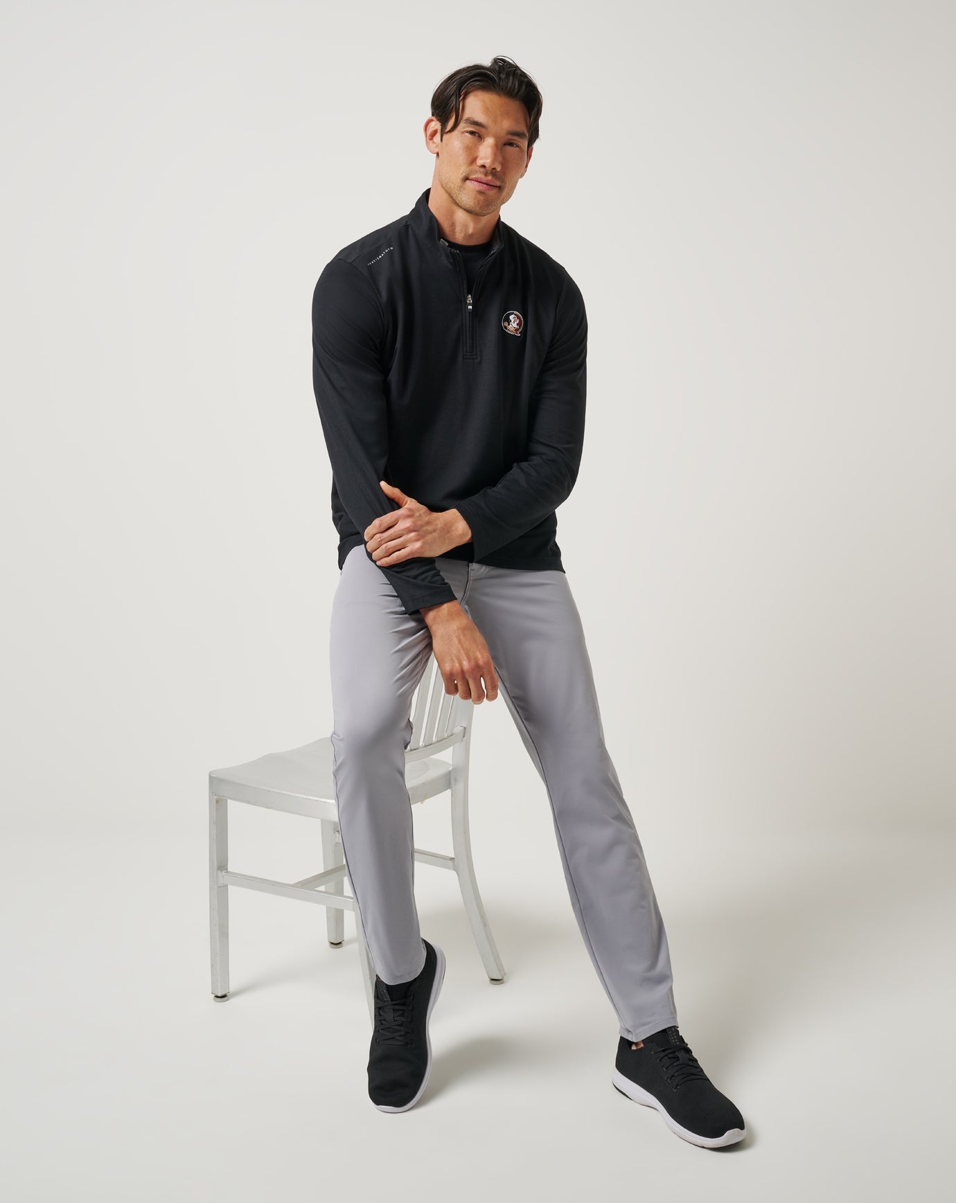 TravisMathew FSU Time To Tailgate Quarter Zip - Black
