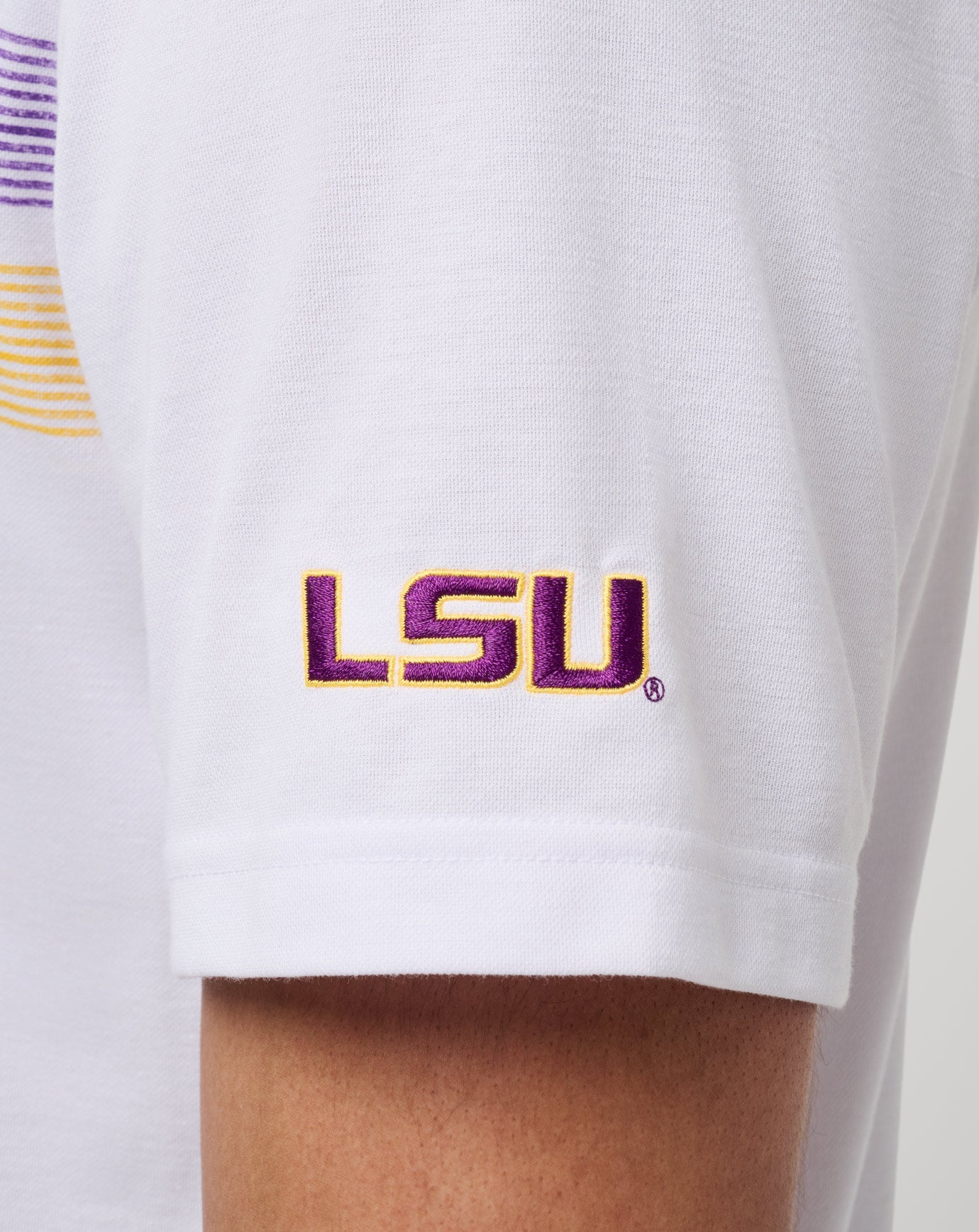 TravisMathew LSU Top Recruit Polo - White/Purple
