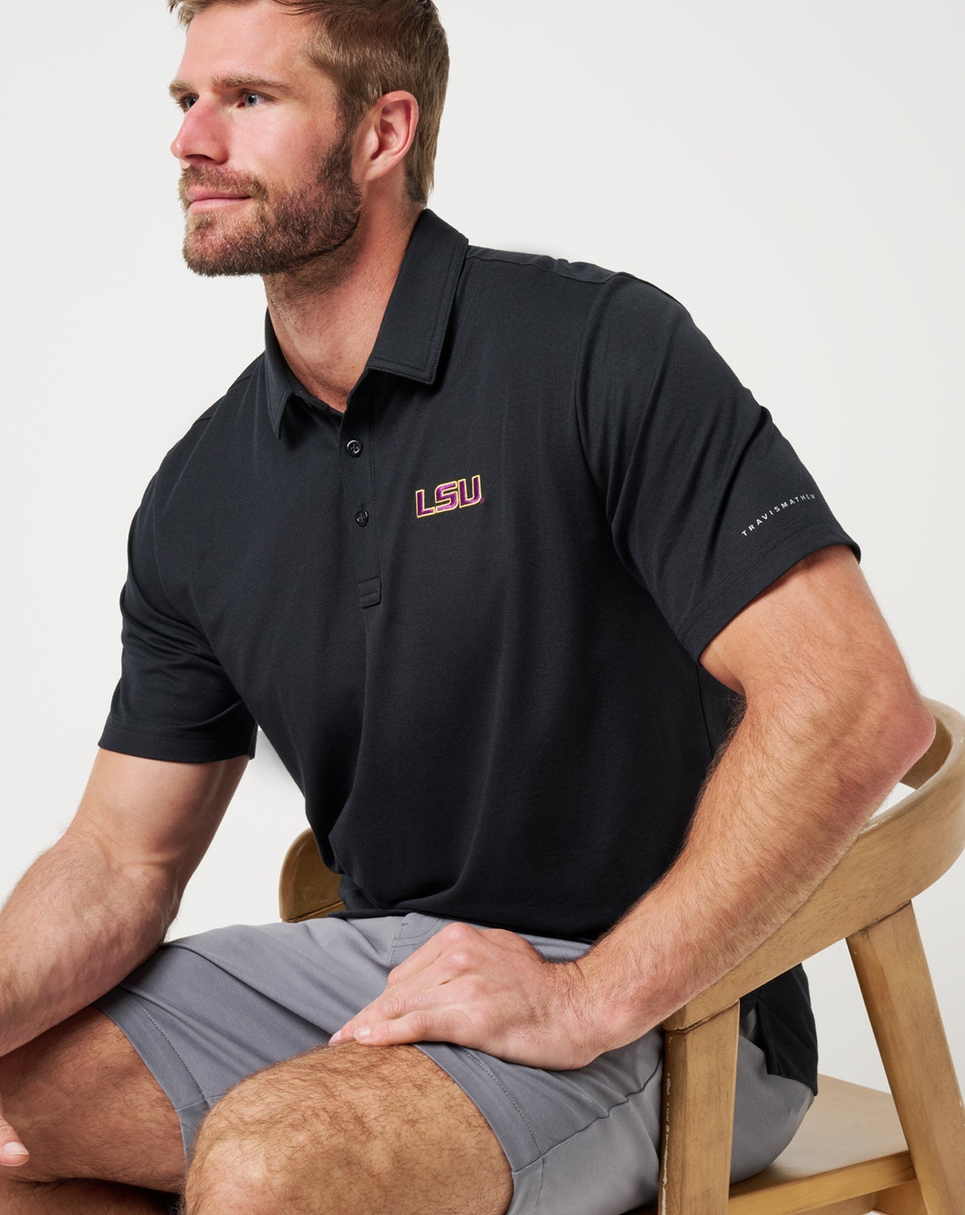 TravisMathew LSU School Pride Polo - Black