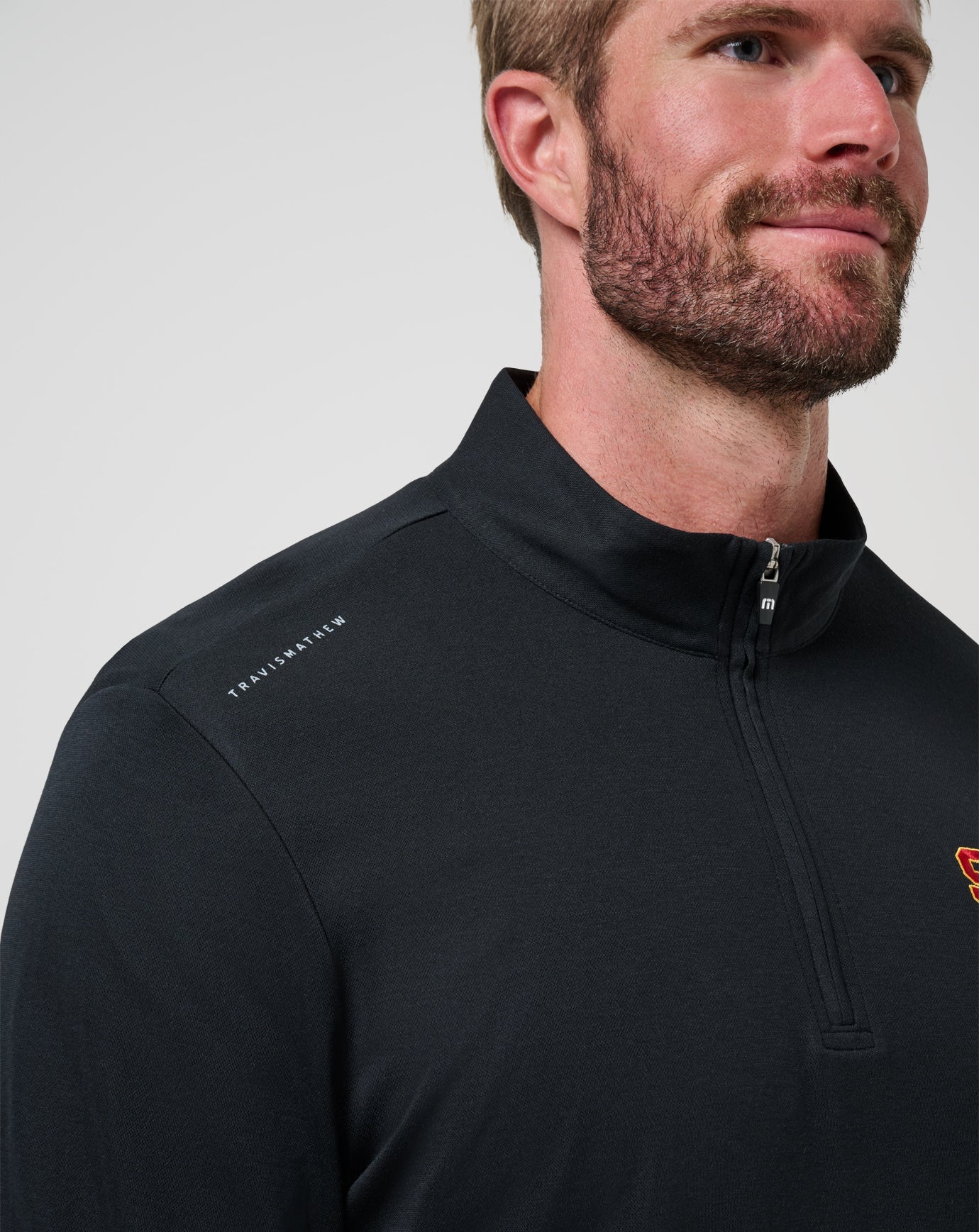 TravisMathew USC Time To Tailgate Quarter Zip - Black