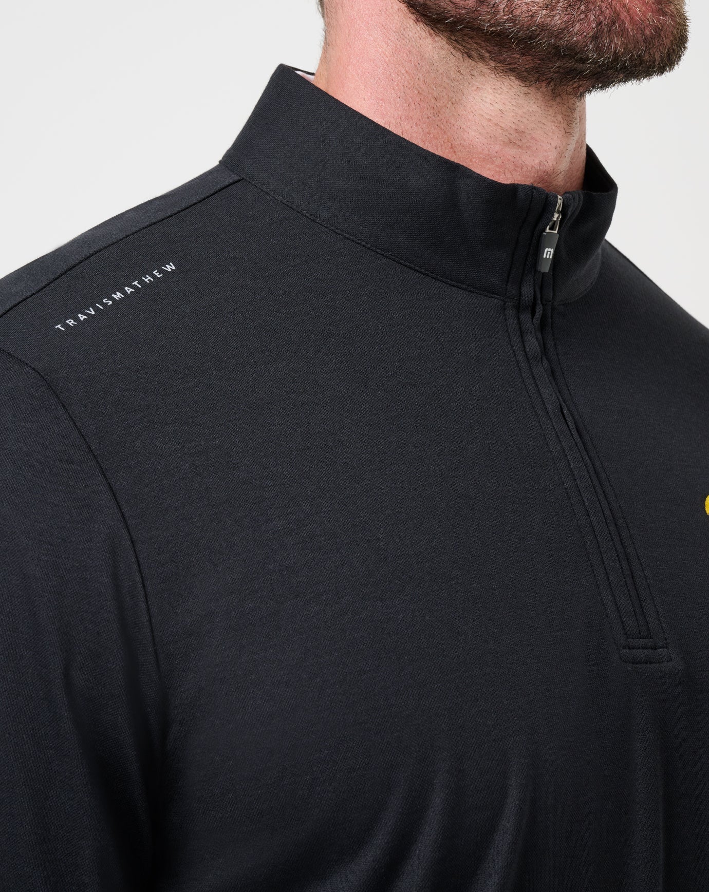 TravisMathew Iowa Time To Tailgate Quarter Zip - Black