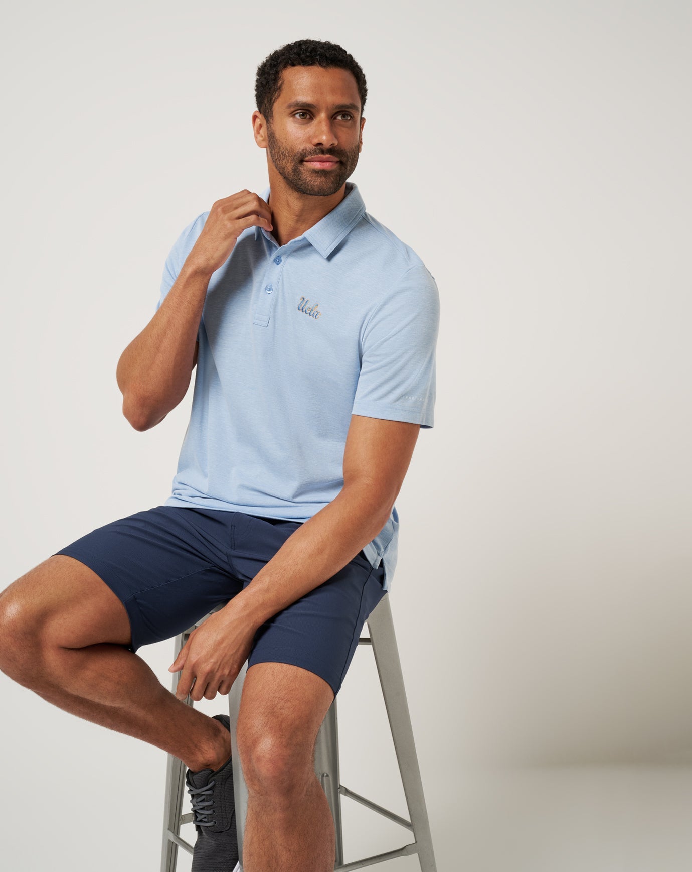TravisMathew UCLA School Pride Polo - Heather Blue