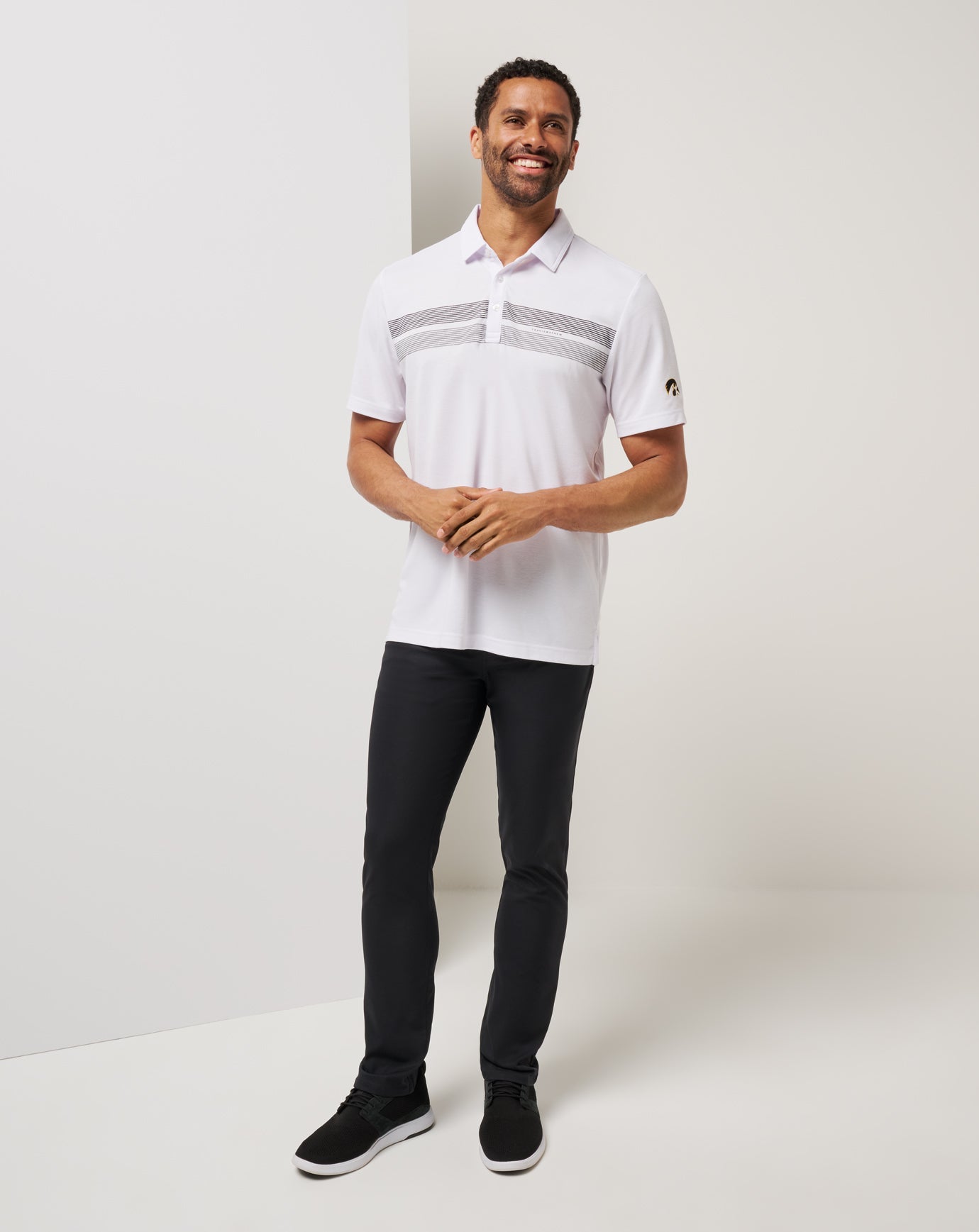 TravisMathew Iowa Top Recruit Polo - White/Black