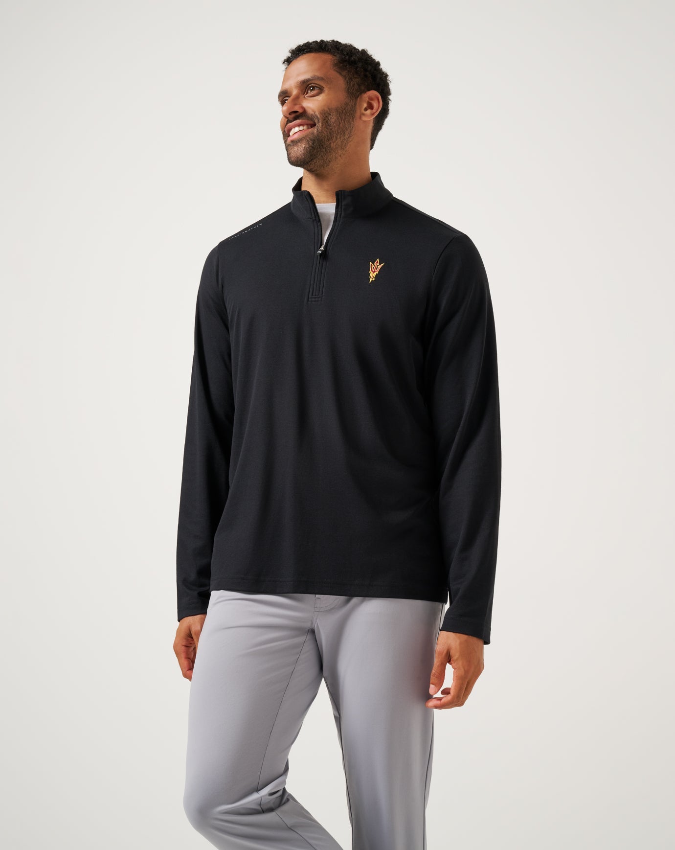 TravisMathew ASU Time To Tailgate Quarter Zip - Black