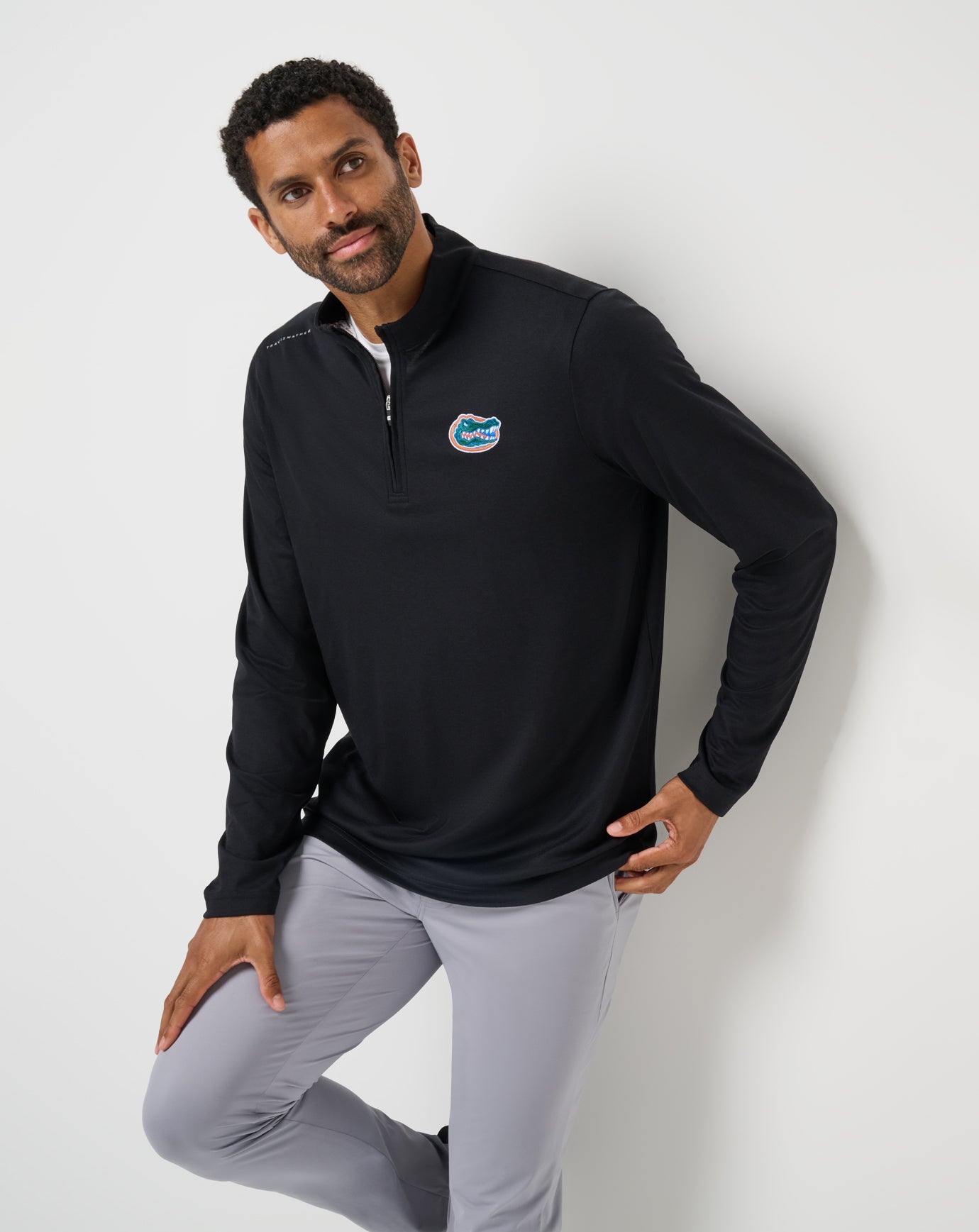 TravisMathew Florida Time To Tailgate Quarter Zip - Black