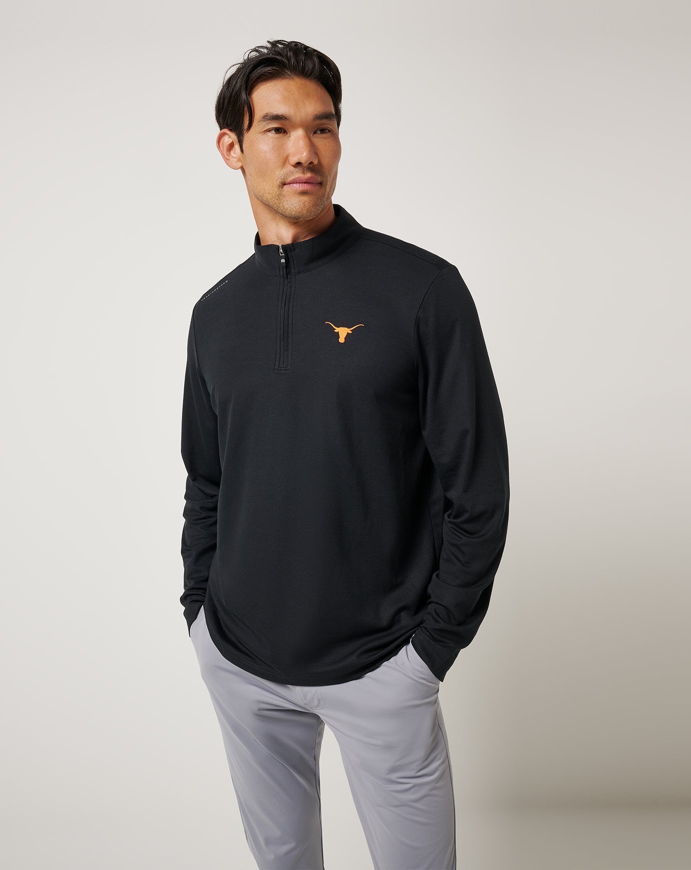 TravisMathew UT Austin Time To Tailgate Quarter Zip - Black