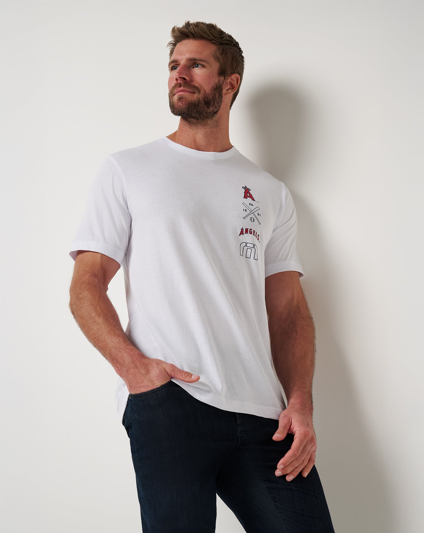 TravisMathew Los Angeles Angels Sunset Slam 2.0 Tee - White