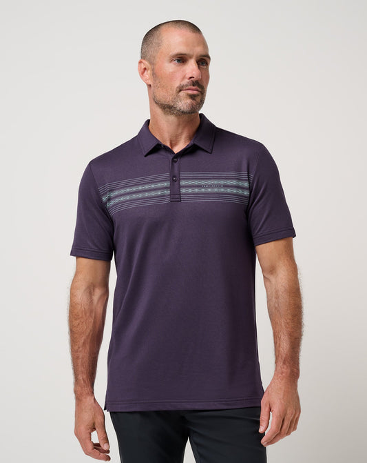 Travis Mathew US Featherweight Chest Stripe Polo Men|Golf