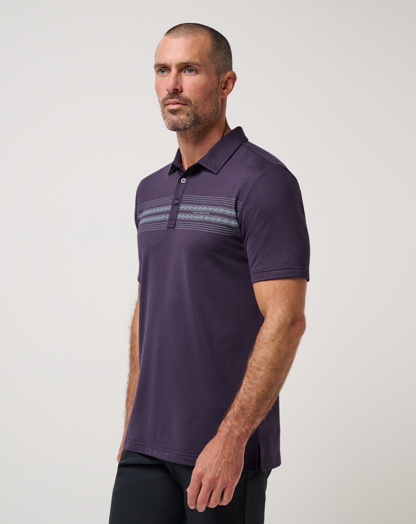 Travis Mathew US Featherweight Chest Stripe Polo Men|Golf
