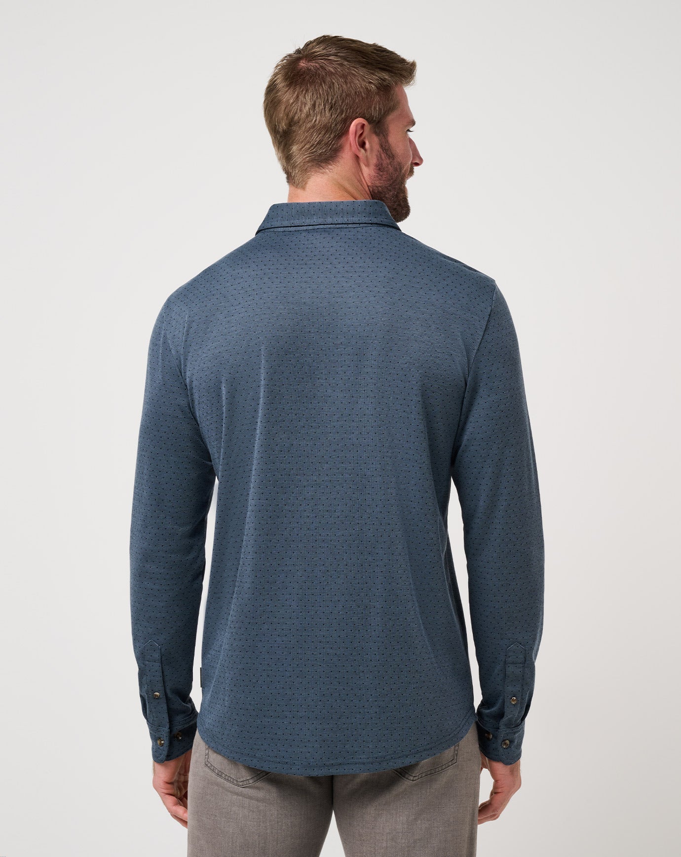 Travis Mathew Sale Handsome Town Long Sleeve Polo Men