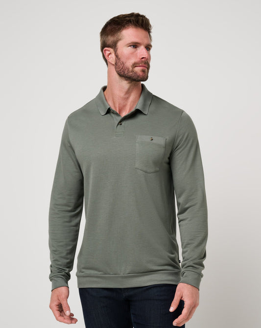 Travis Mathew Outlets December First Long Sleeve Polo Men