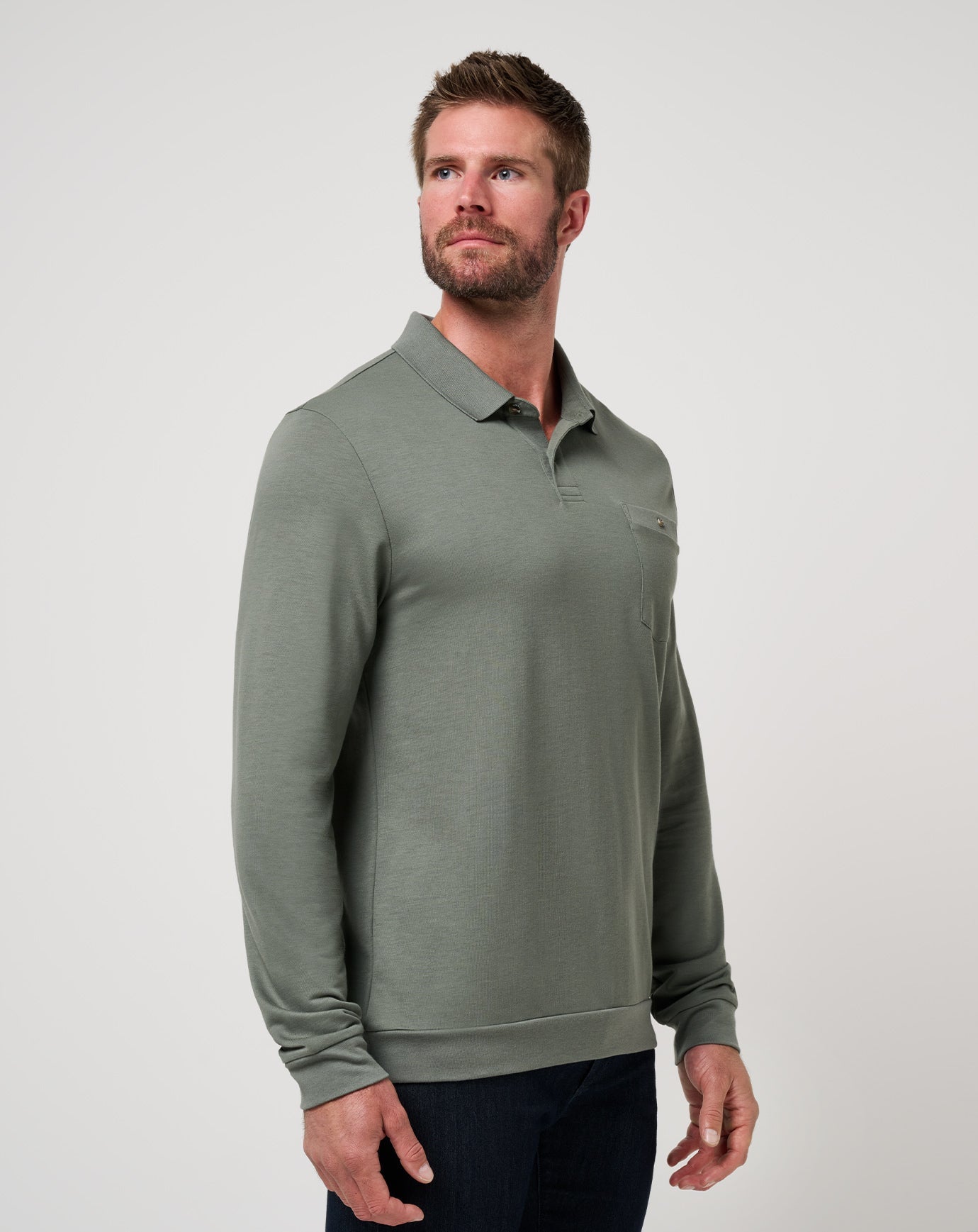 Travis Mathew Outlets December First Long Sleeve Polo Men
