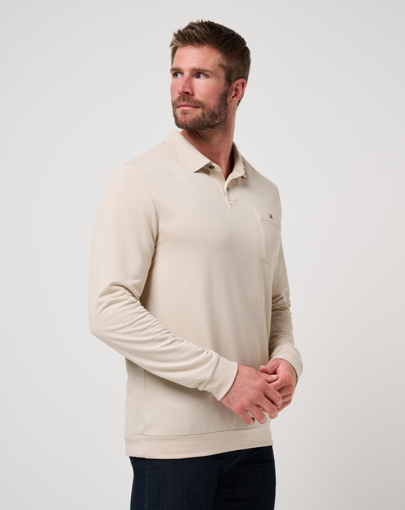 Travis Mathew For Sale December First Long Sleeve Polo Men