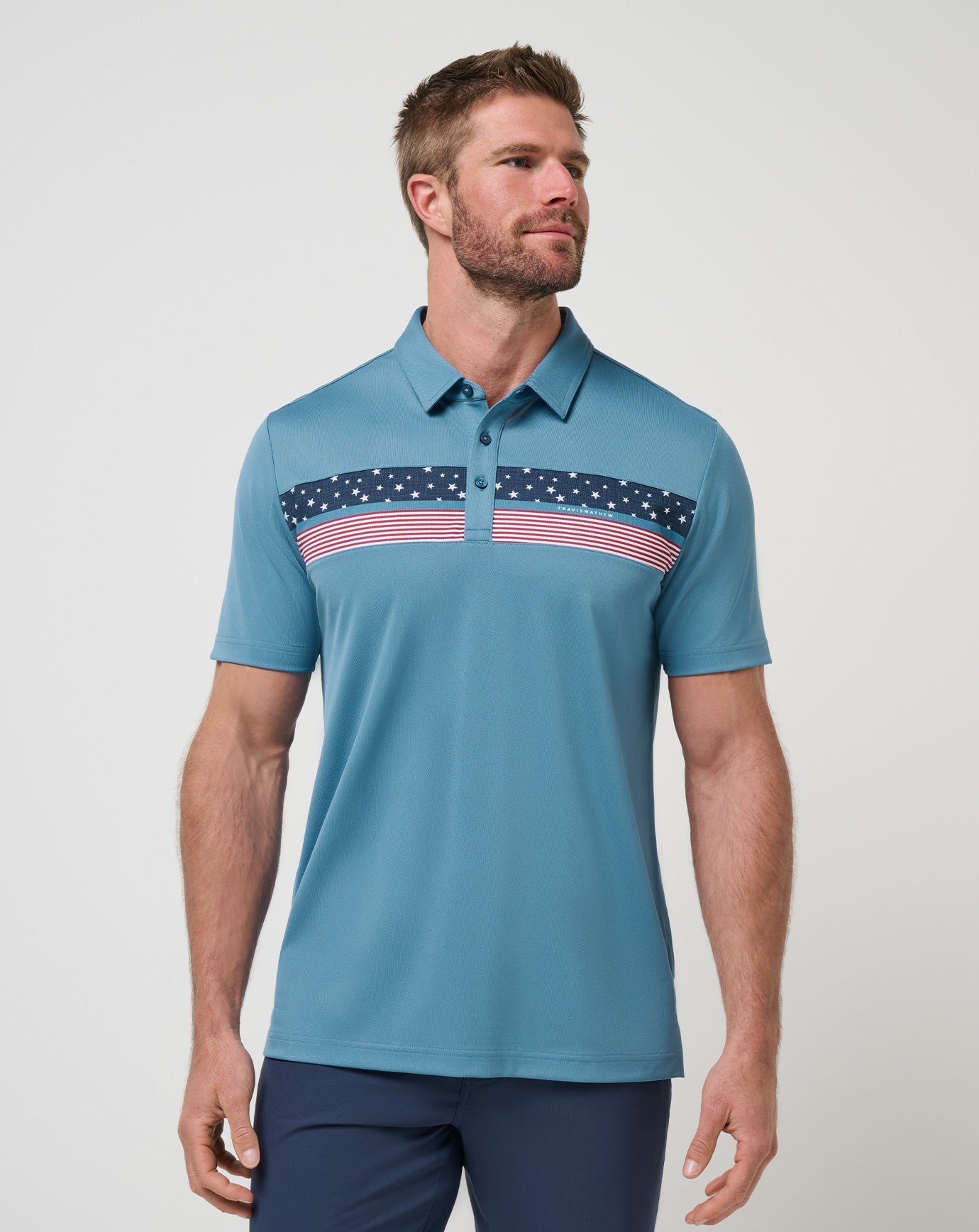 Travis Mathew US Good Good Patriot Polo Men|Golf