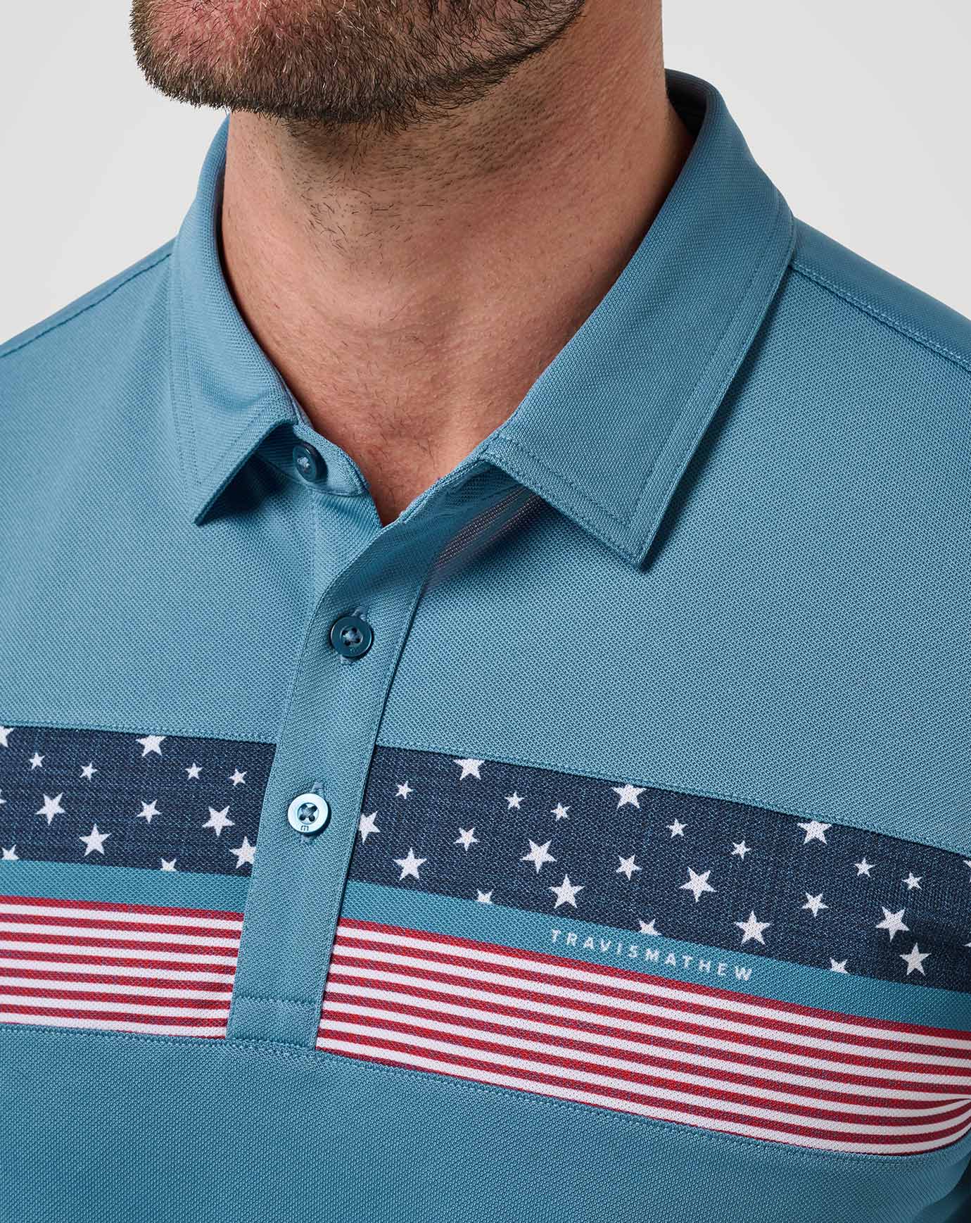 Travis Mathew US Good Good Patriot Polo Men|Golf
