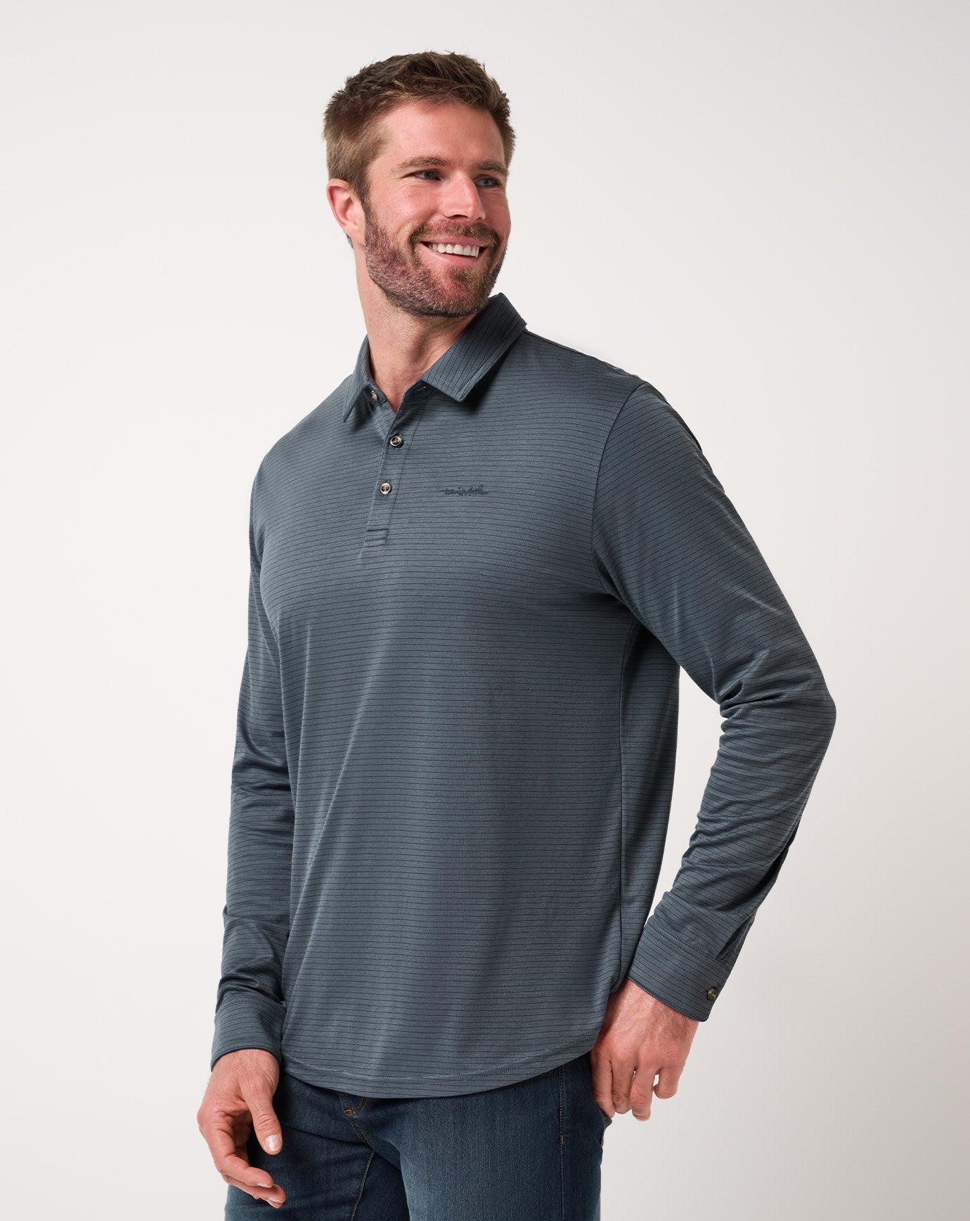 Travis Mathew For Sale The Zinna 2.0 Long Sleeve Polo Men