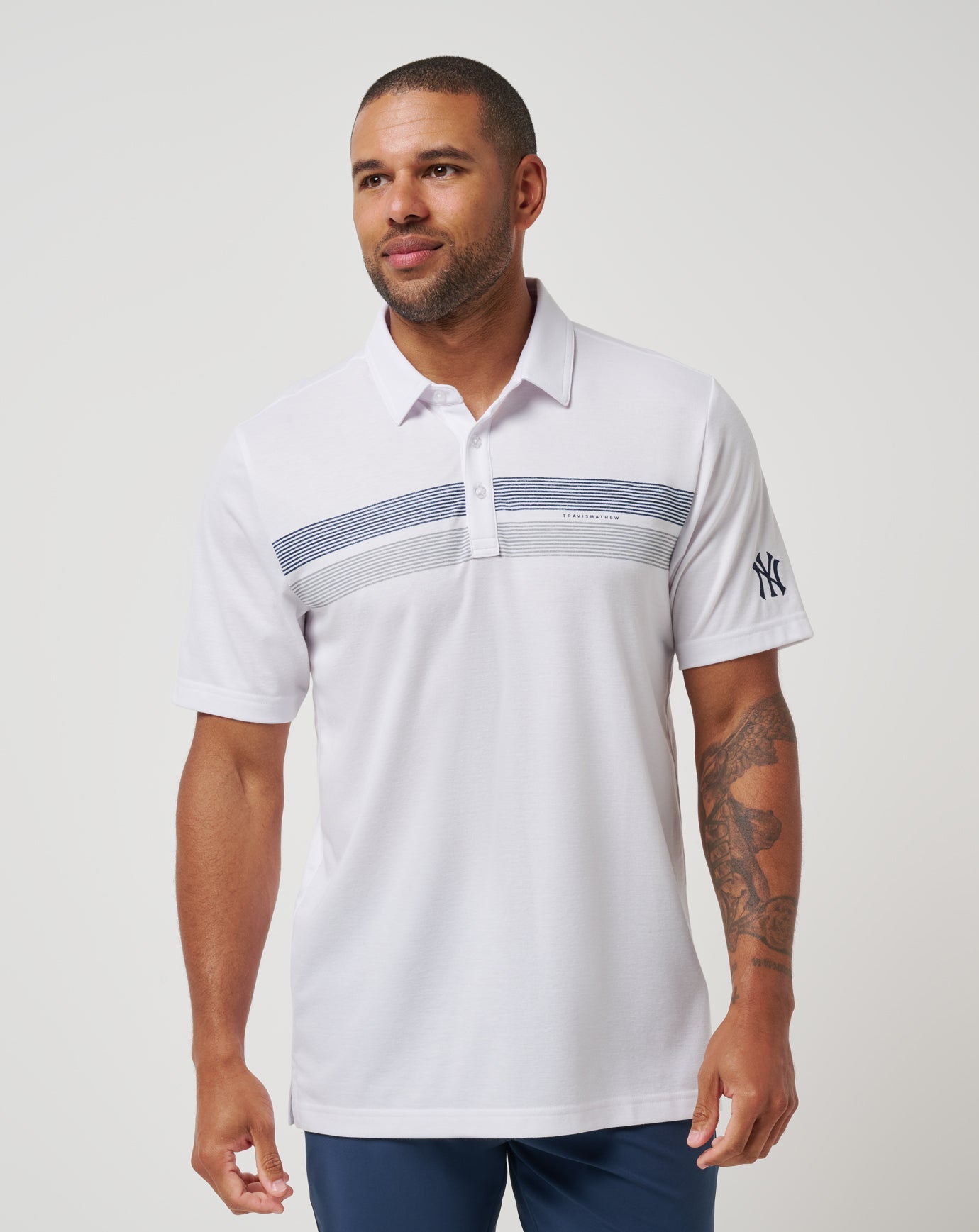 Travis Mathew Discount New York Yankees Top Recruit Polo Men|Game Day|New