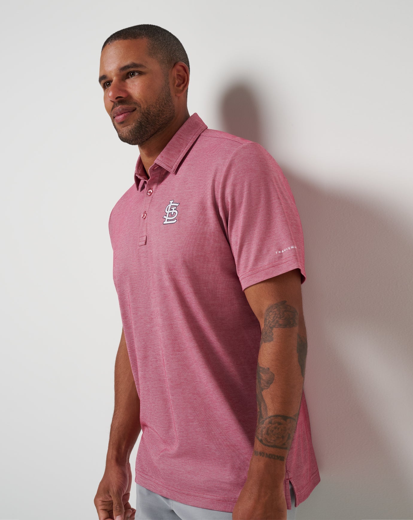Travis Mathew For Sale St Louis Cardinals Playoff Pitch Polo Men|New
