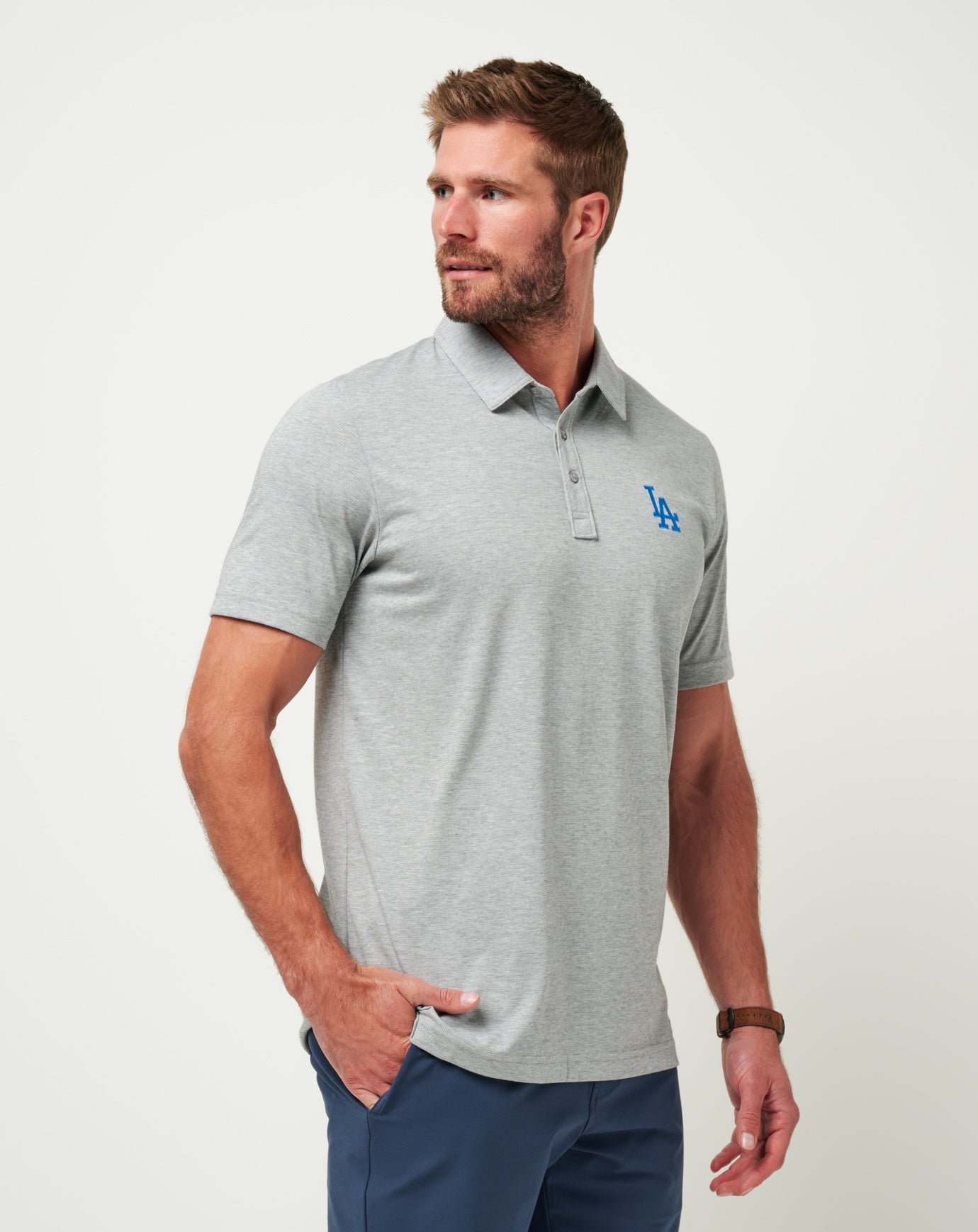 Travis Mathew Online Los Angeles Dodgers The Zinna Polo Men|Game Day|New