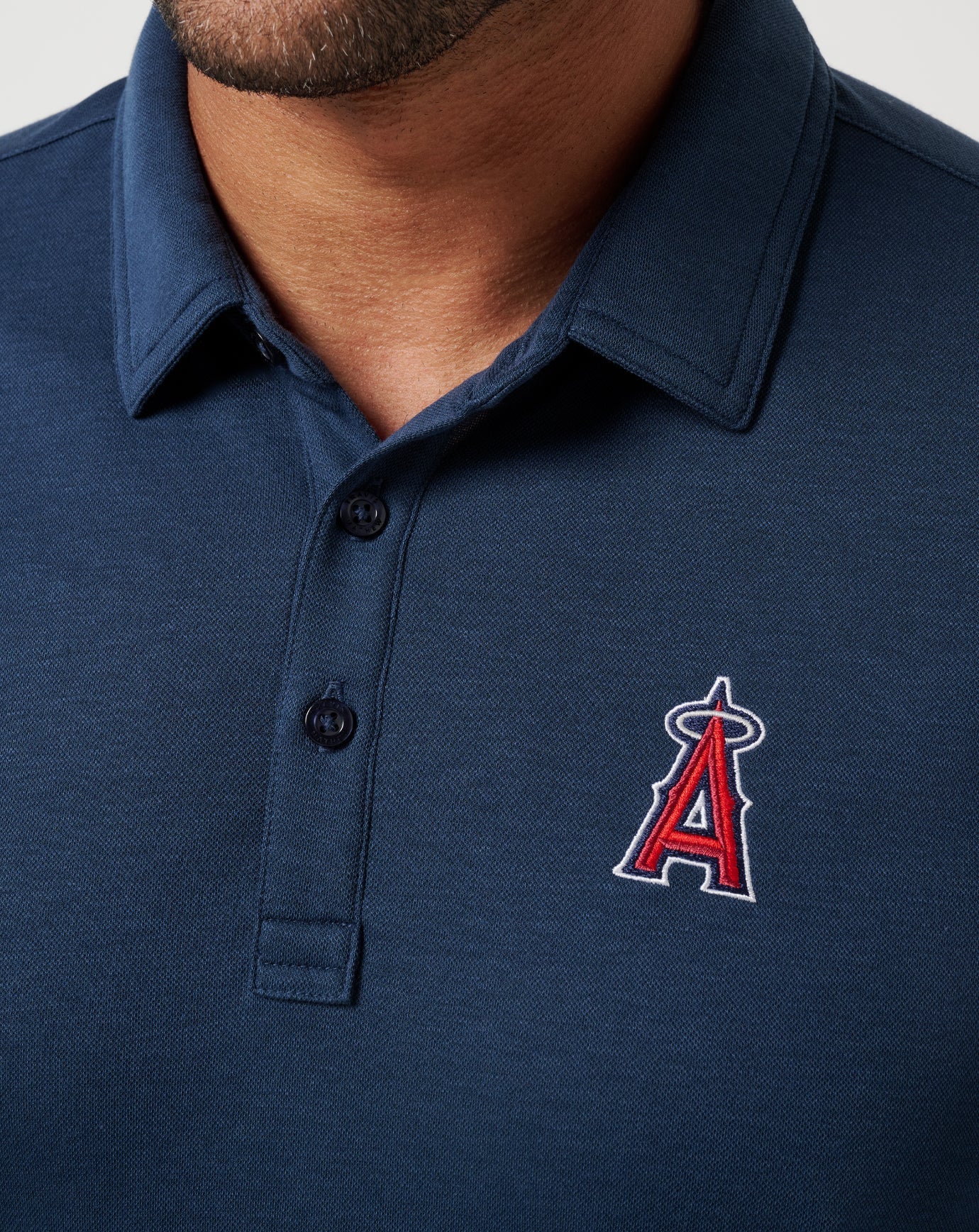 Travis Mathew Discount Los Angeles Angels Playoff Pitch Polo Men|New