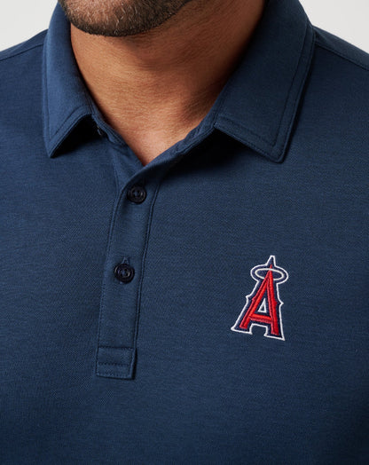 Travis Mathew Discount Los Angeles Angels Playoff Pitch Polo Men|New