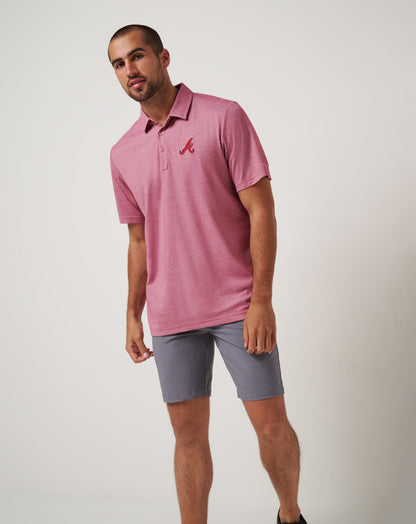 Travis Mathew Sale Atlanta Braves Playoff Pitch Polo Men|New