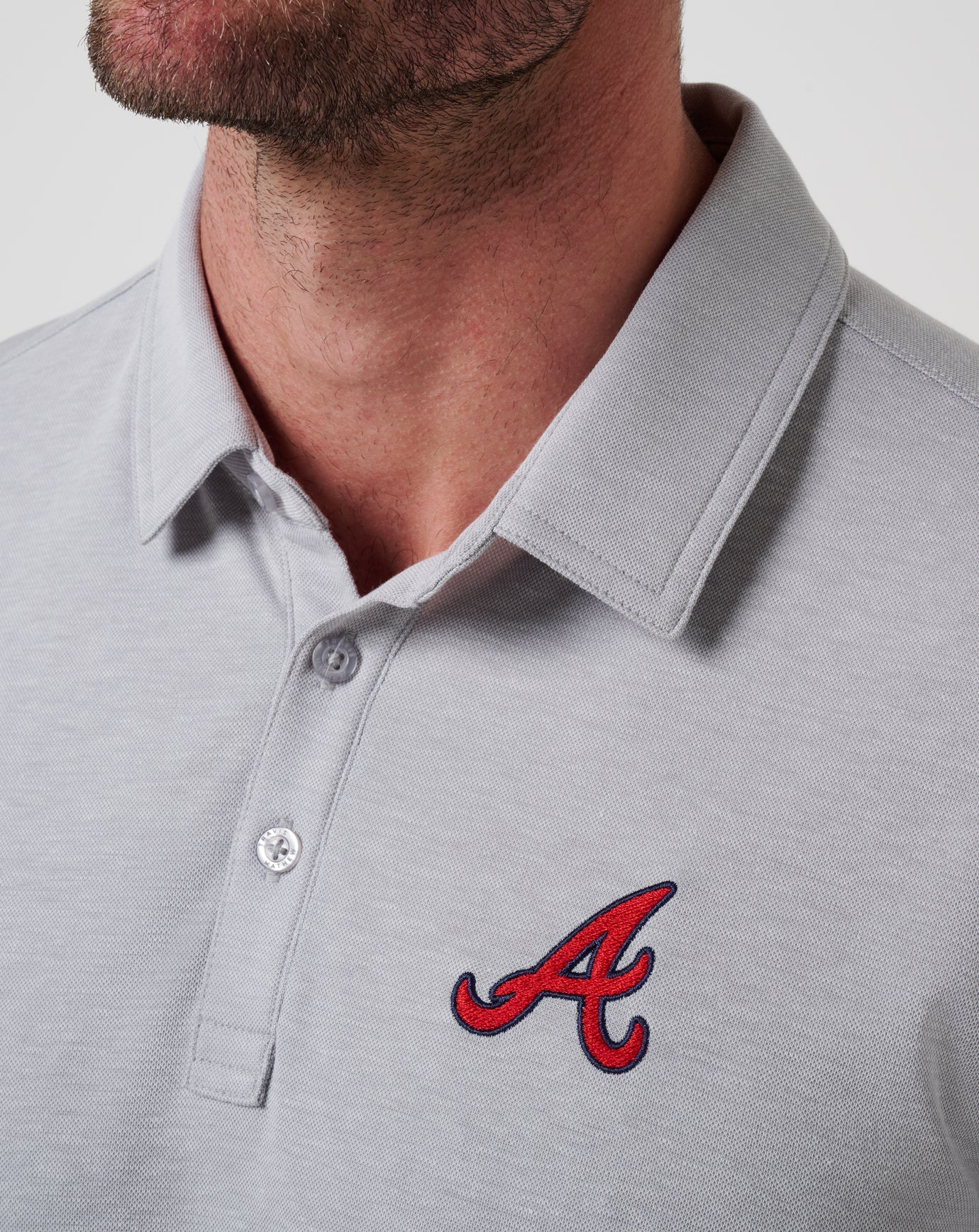Travis Mathew Discount Atlanta Braves Playoff Pitch Polo Men|New