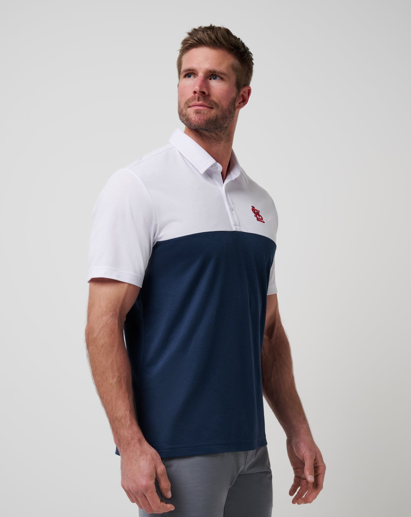 Travis Mathew Discount St Louis Cardinals Home Run Leader Polo Men|New