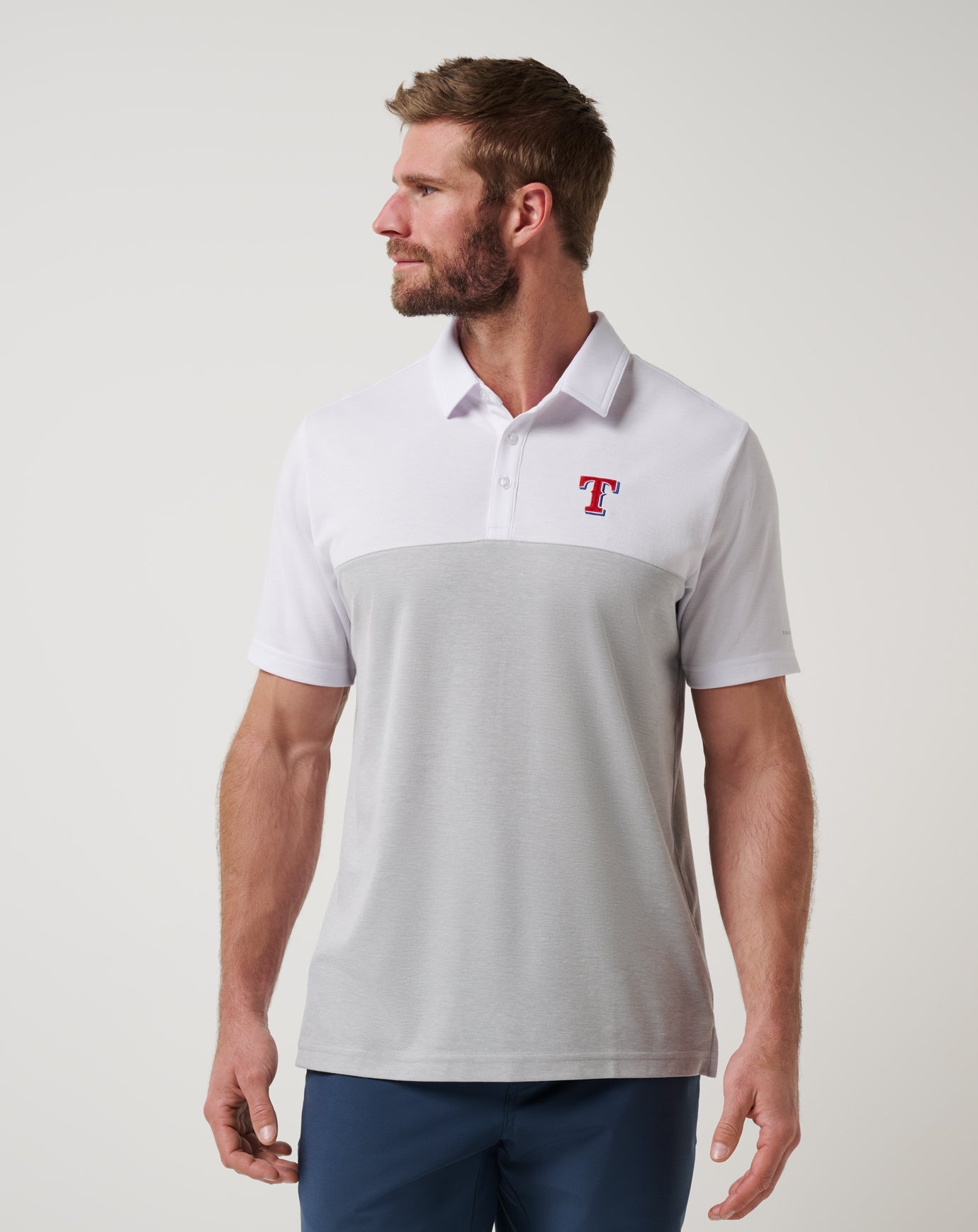 Travis Mathew Outlets Texas Rangers Home Run Leader Polo Men|New
