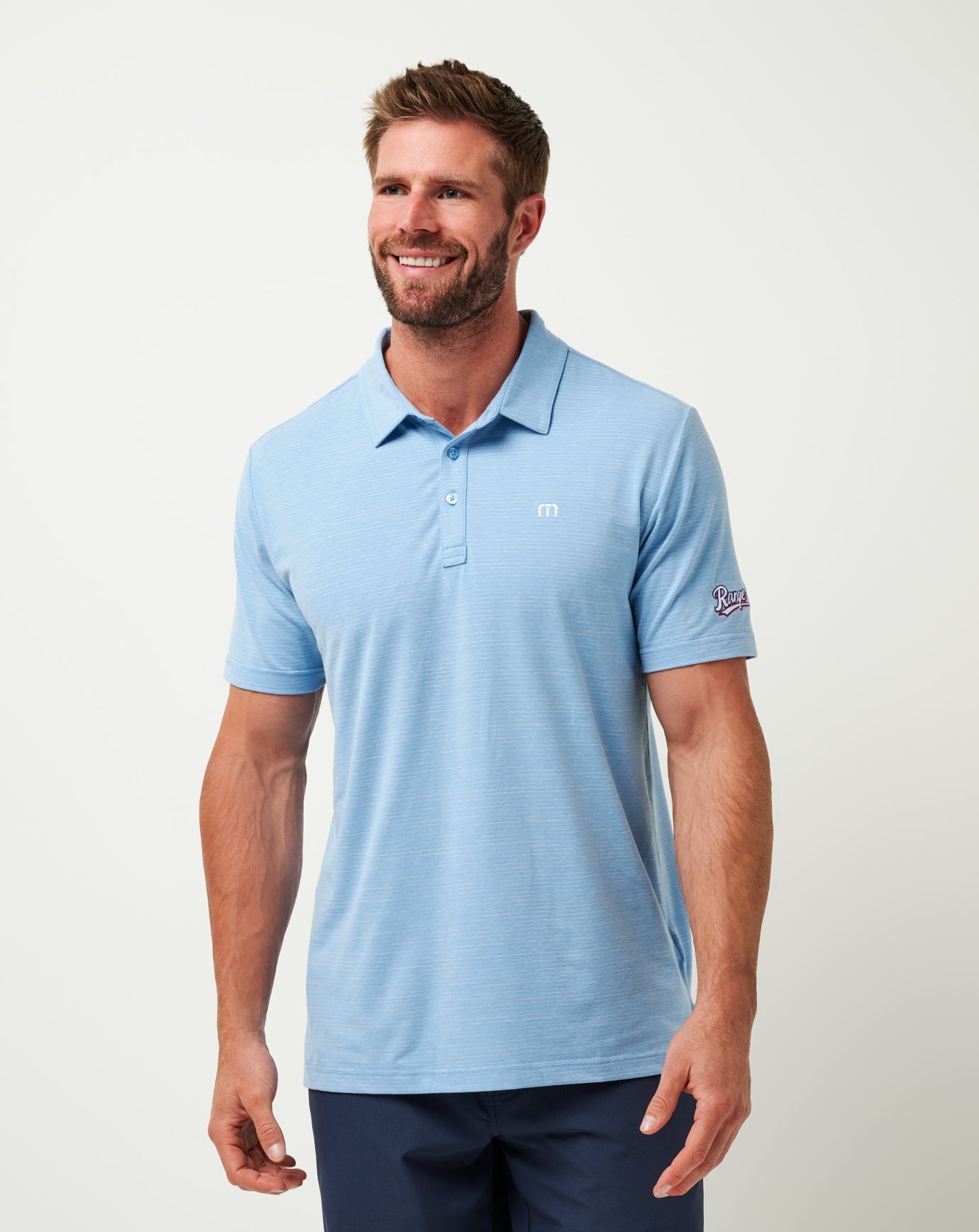 Travis Mathew Discount Texas Rangers The Heater Polo Men|New