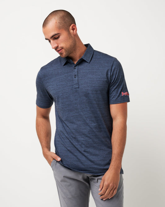 Travis Mathew Sale Atlanta Braves The Heater Polo Men|New