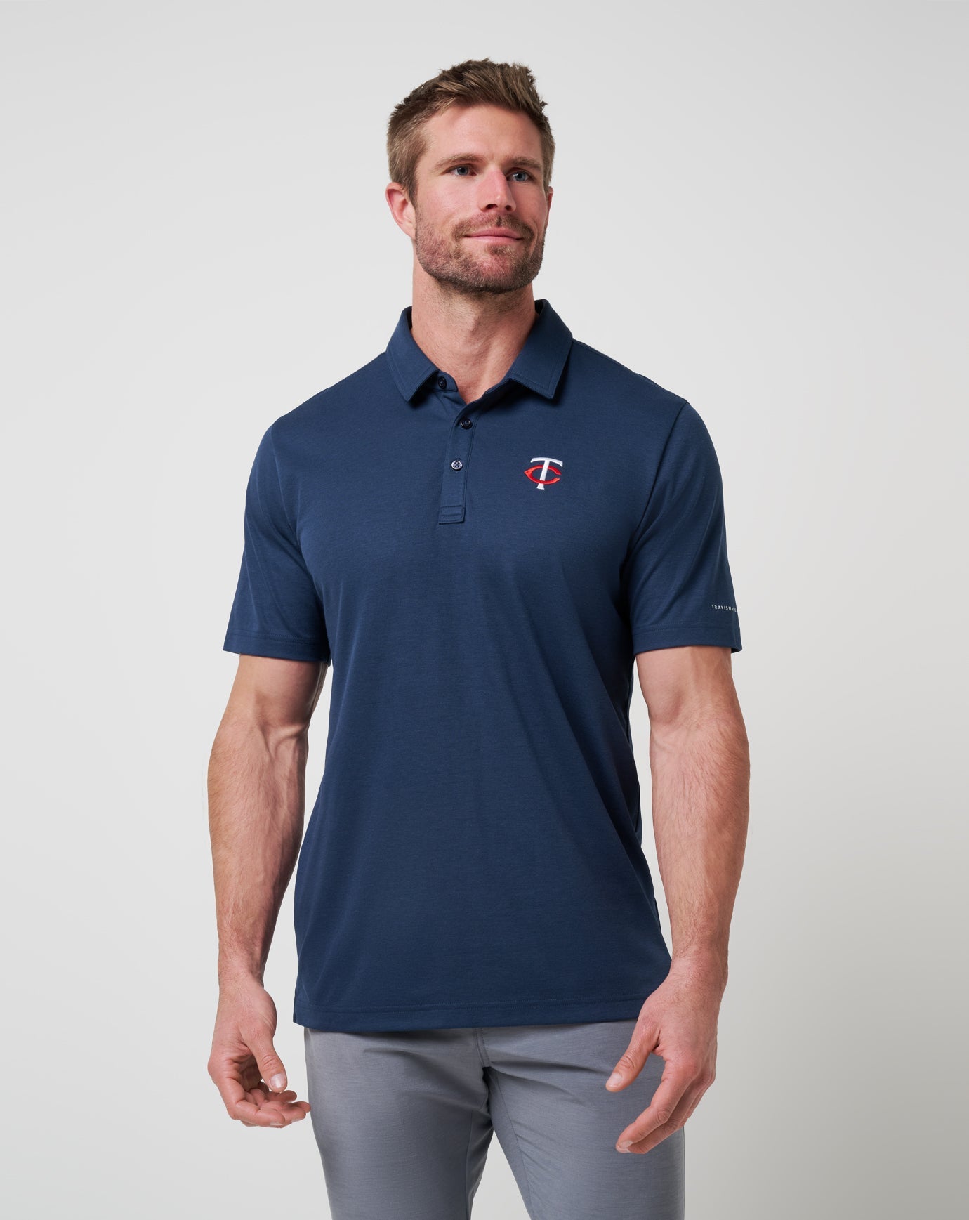 Travis Mathew Outlets Minnesota Twins Playoff Pitch Polo Men|New