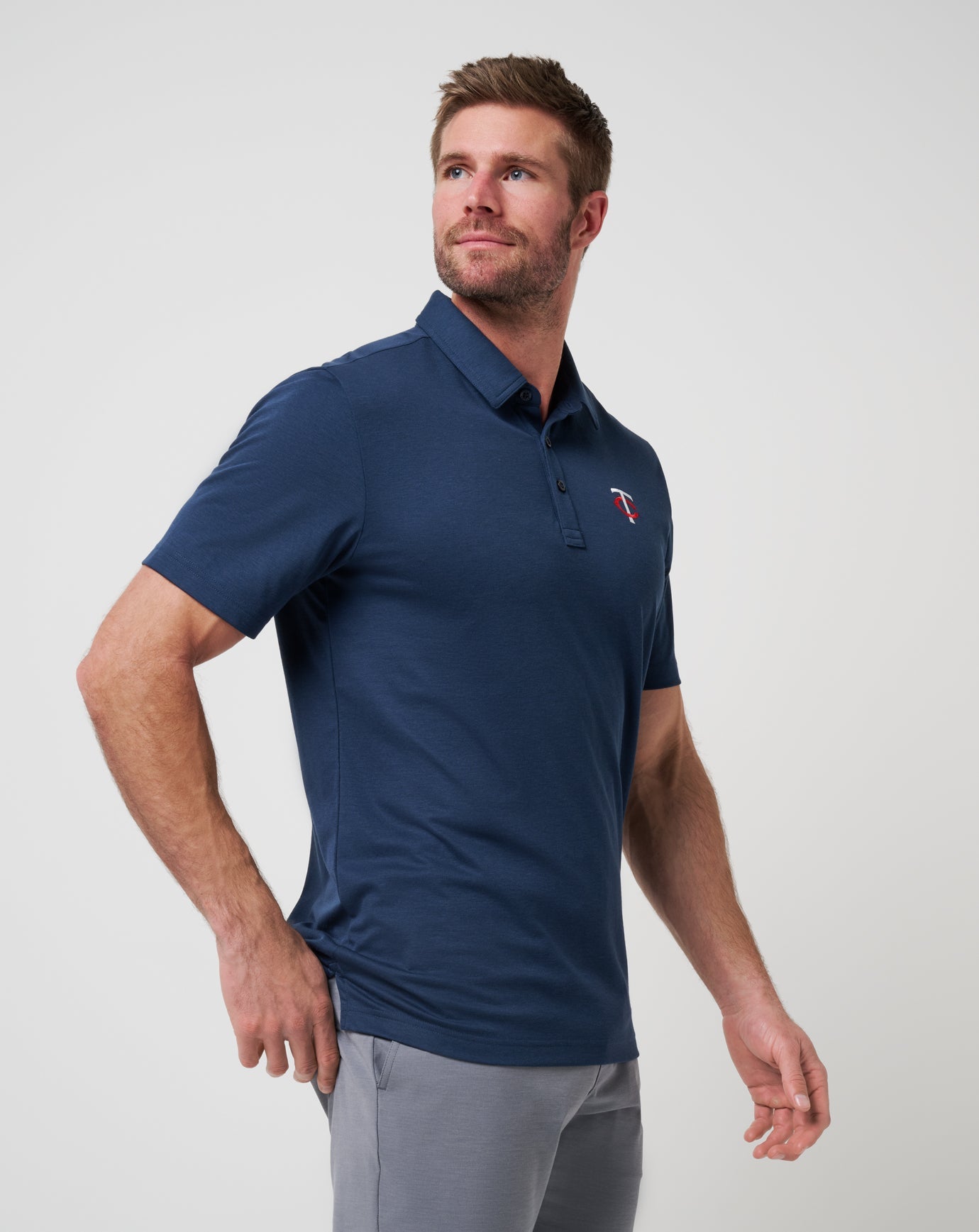 Travis Mathew Outlets Minnesota Twins Playoff Pitch Polo Men|New