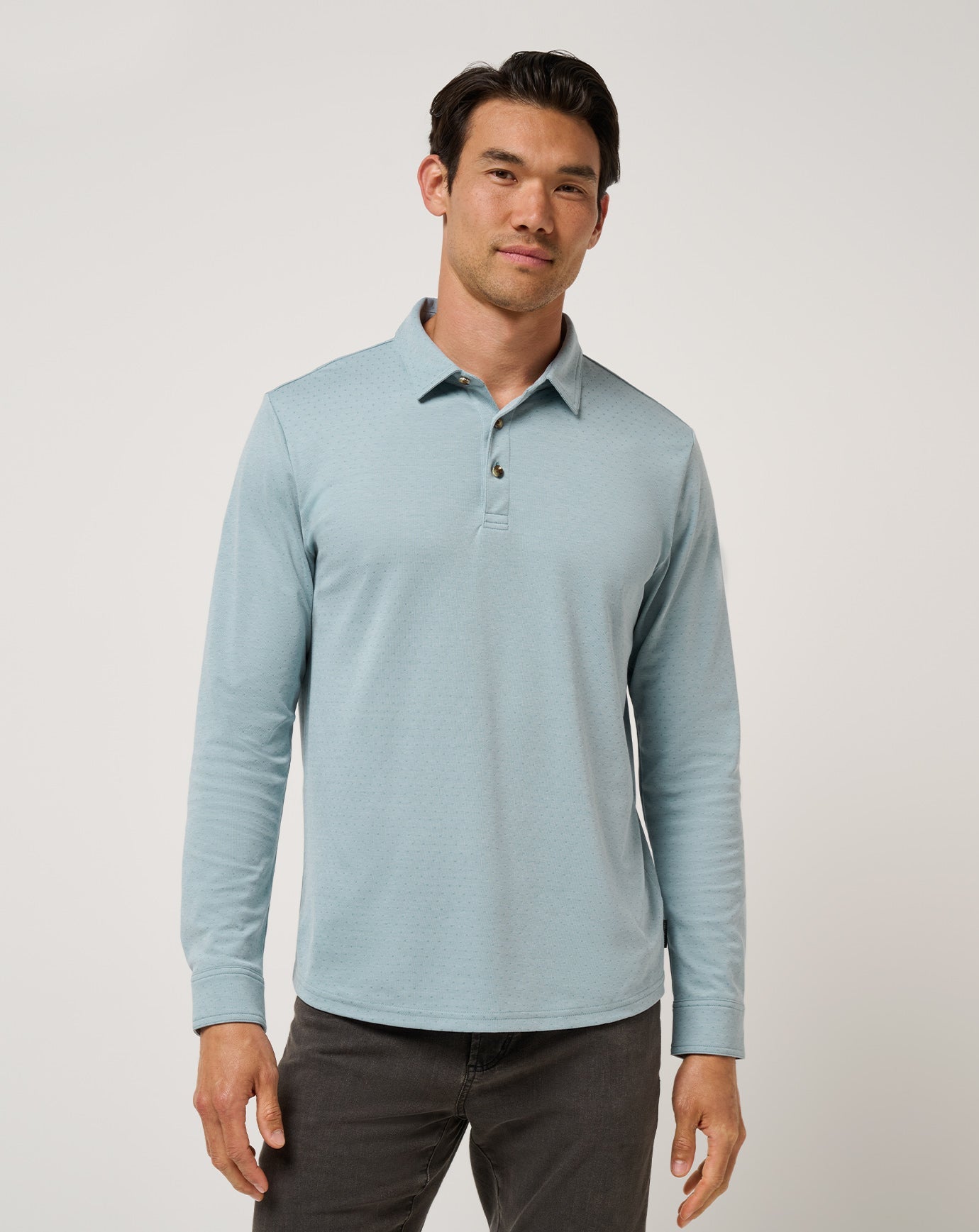 Travis Mathew Discount Handsome Town Long Sleeve Polo Men