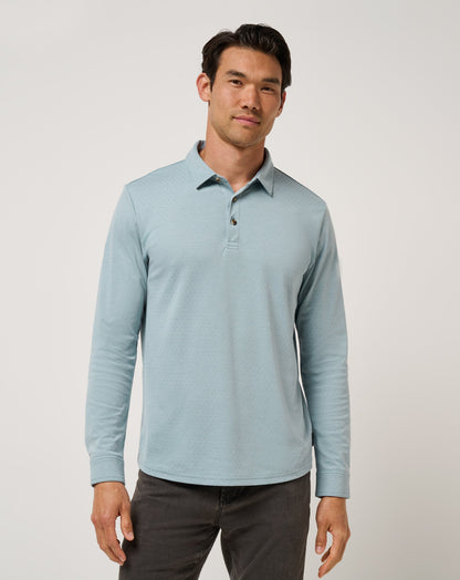 Travis Mathew Discount Handsome Town Long Sleeve Polo Men