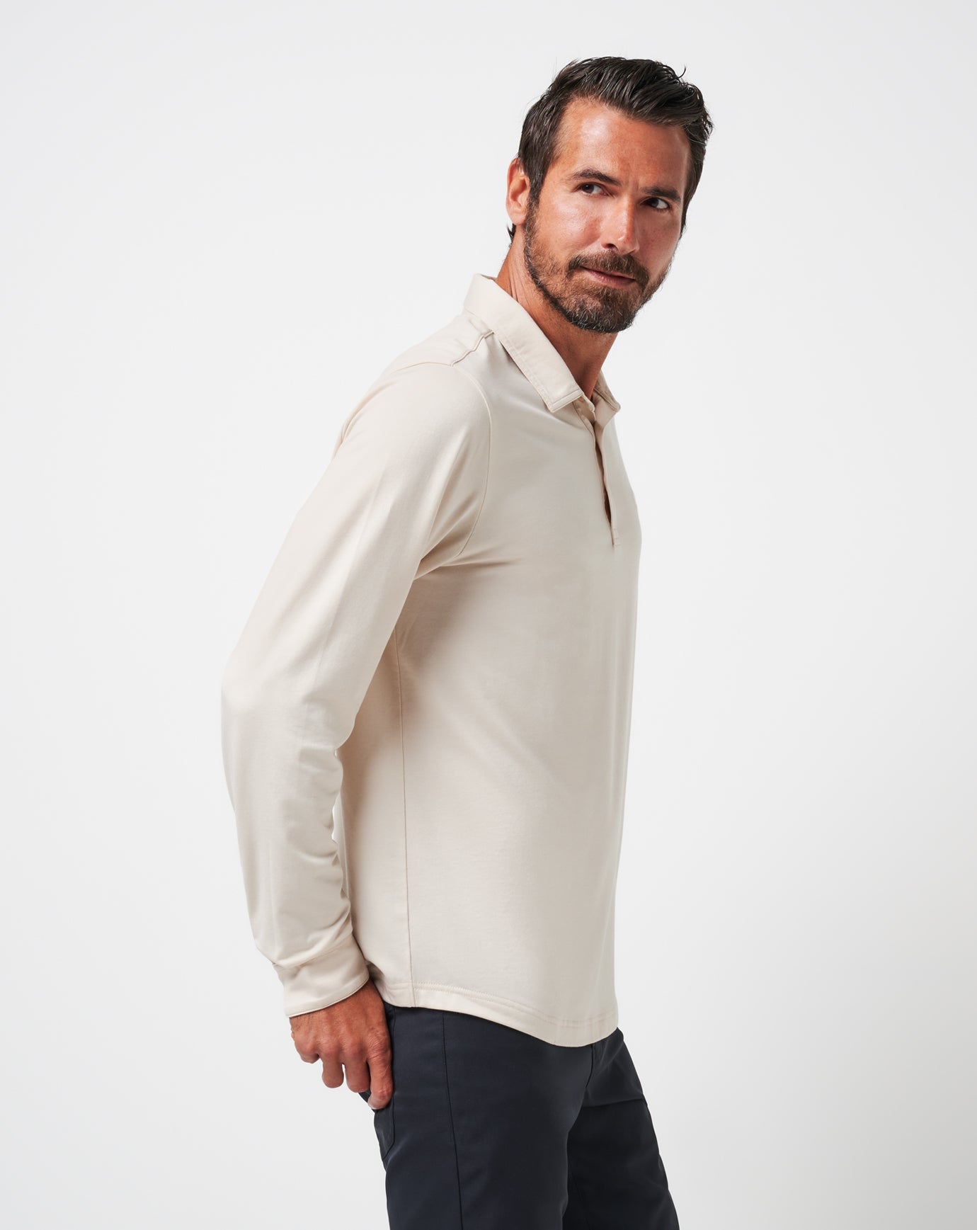 Travis Mathew For Sale Featherweight Long Sleeve Polo Men